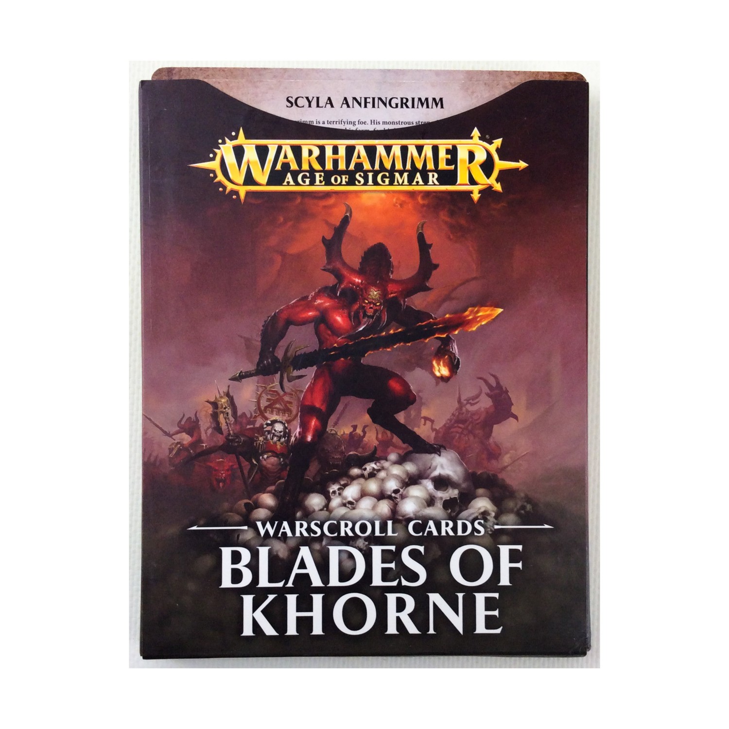 GW Age of Sigmar Khorne Warscroll Cards - Blades of Khorne (2017 Ed) NM