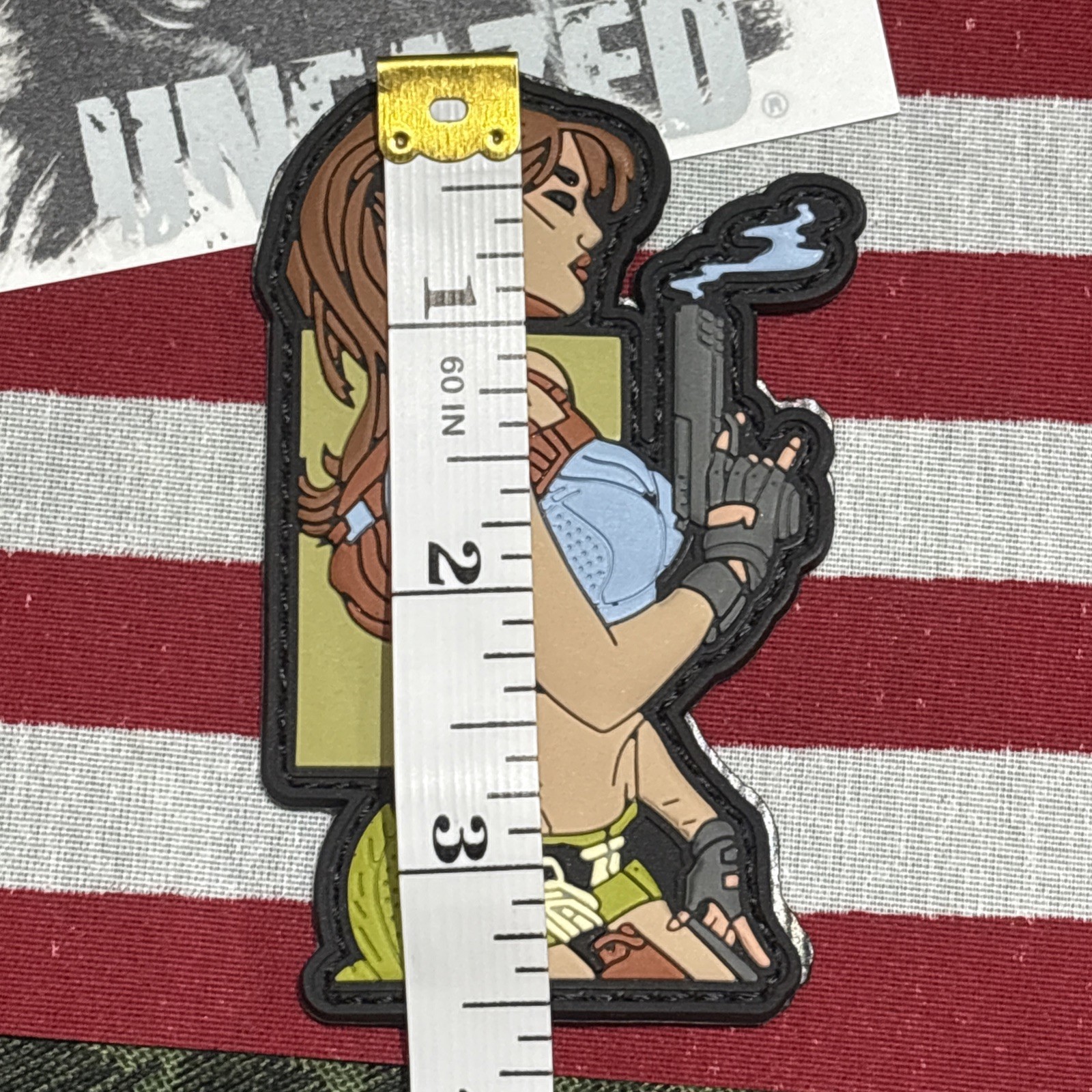 PvC 3D Smokin Hot Barrel Morale Tactical Hook And Loop Patch 2x3.5”