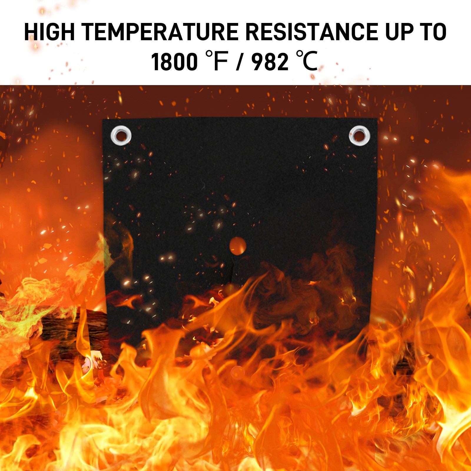 2Pcs Fireproof Welding Pad Blanket Insulation High-Temp Protective Mat 12x12inch
