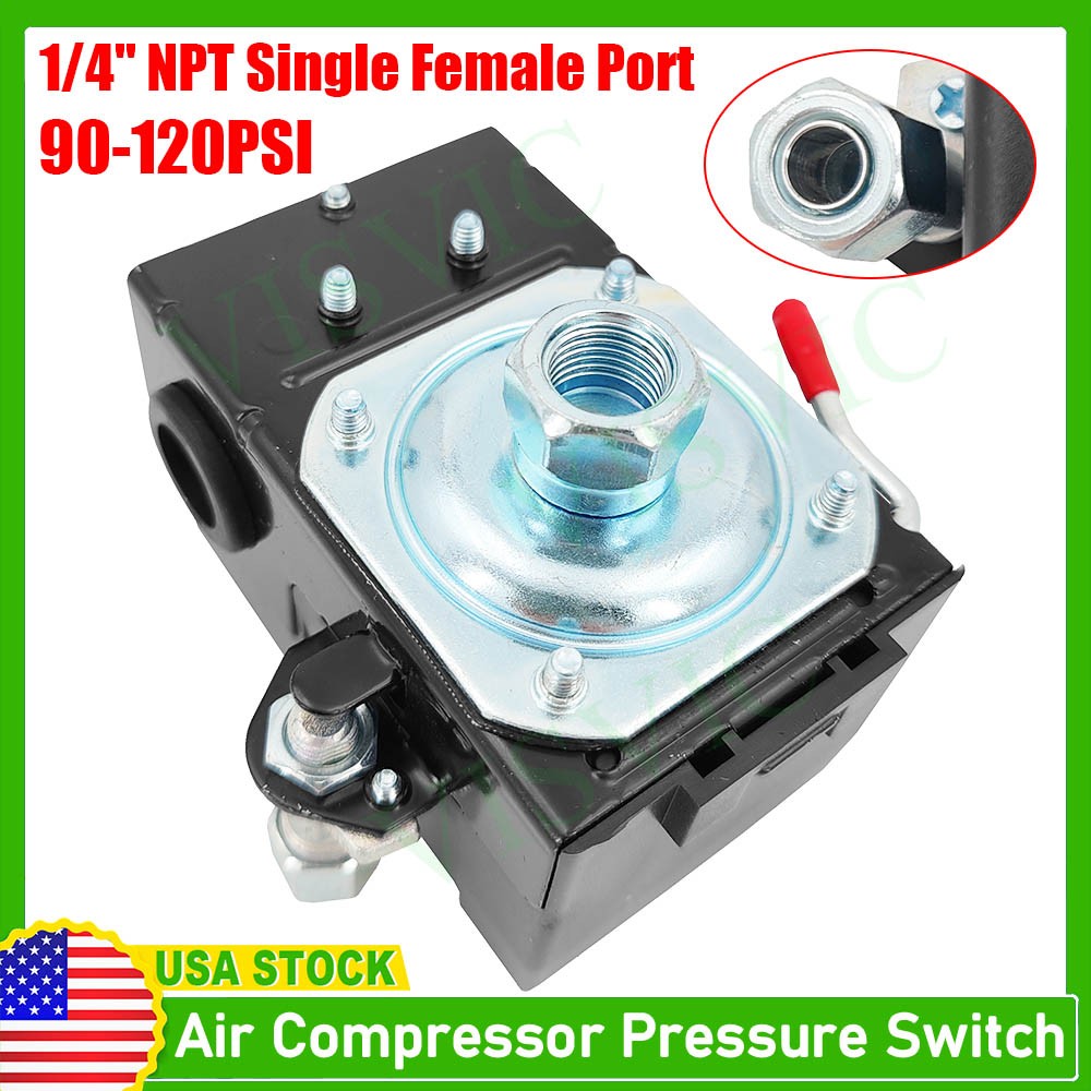 Heavy Duty 1port 26 Amp Air Compressor Pressure Switch Control Valve 90-120 PSI
