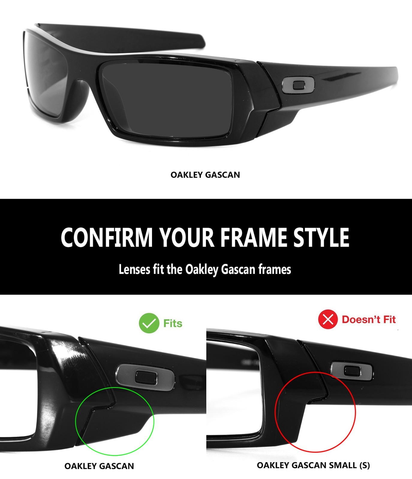 Polarized IKON Iridium Replacement Lenses For Oakley Gascan Sunglasses