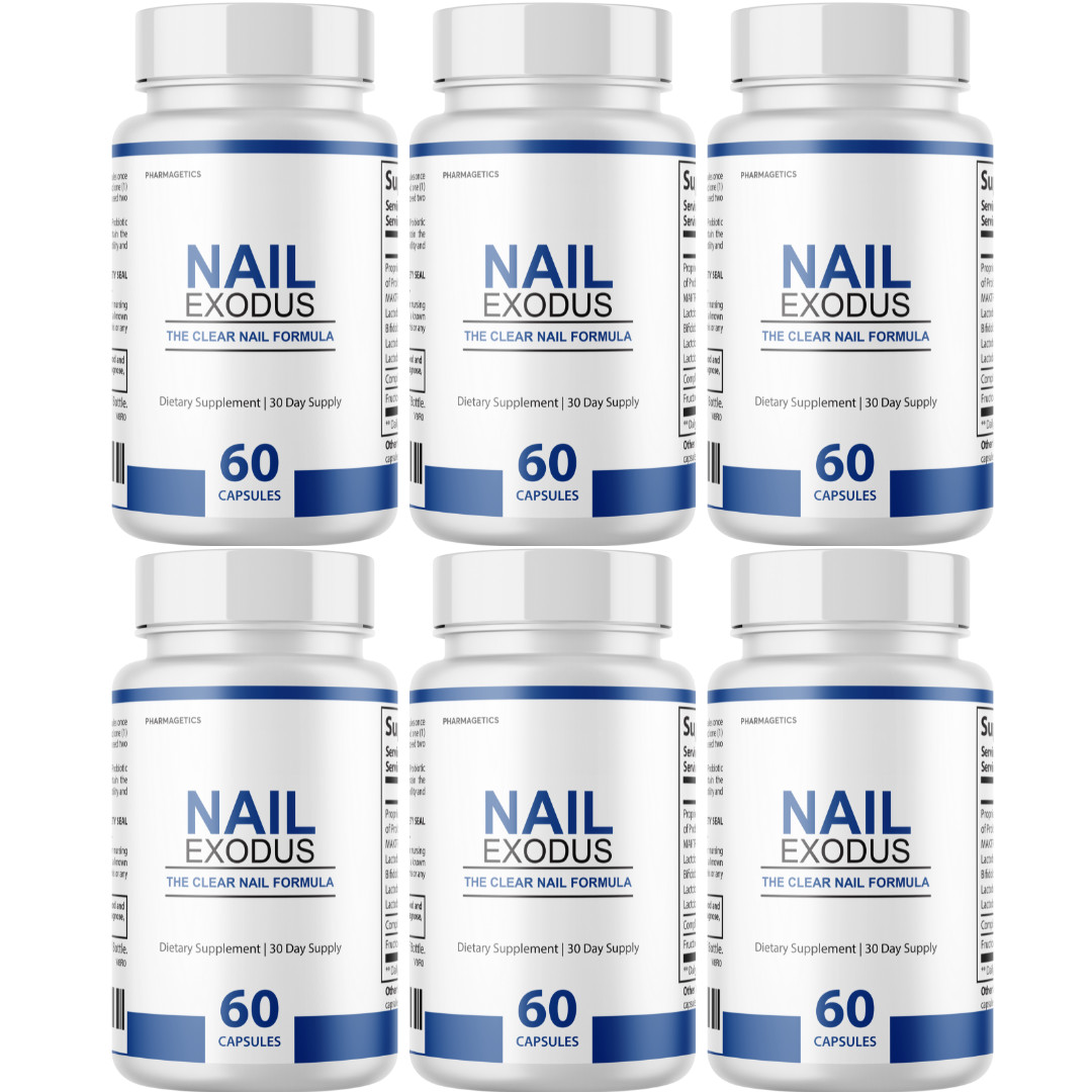 Nail Exodus Capsules for Healthier Feet - Clear Nail Formula - 6 Bottles