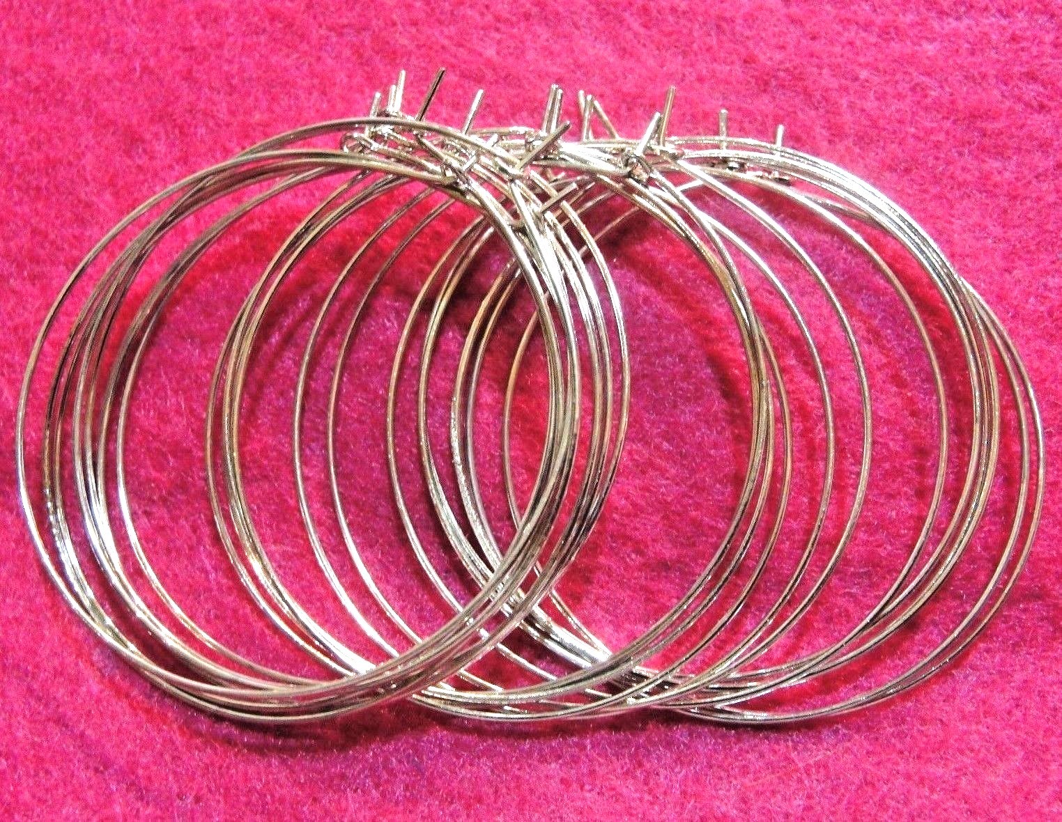 100Pcs. WHOLESALE Silver 44mm / 1-3/4" Earring HOOPS  Tibetan EH12A