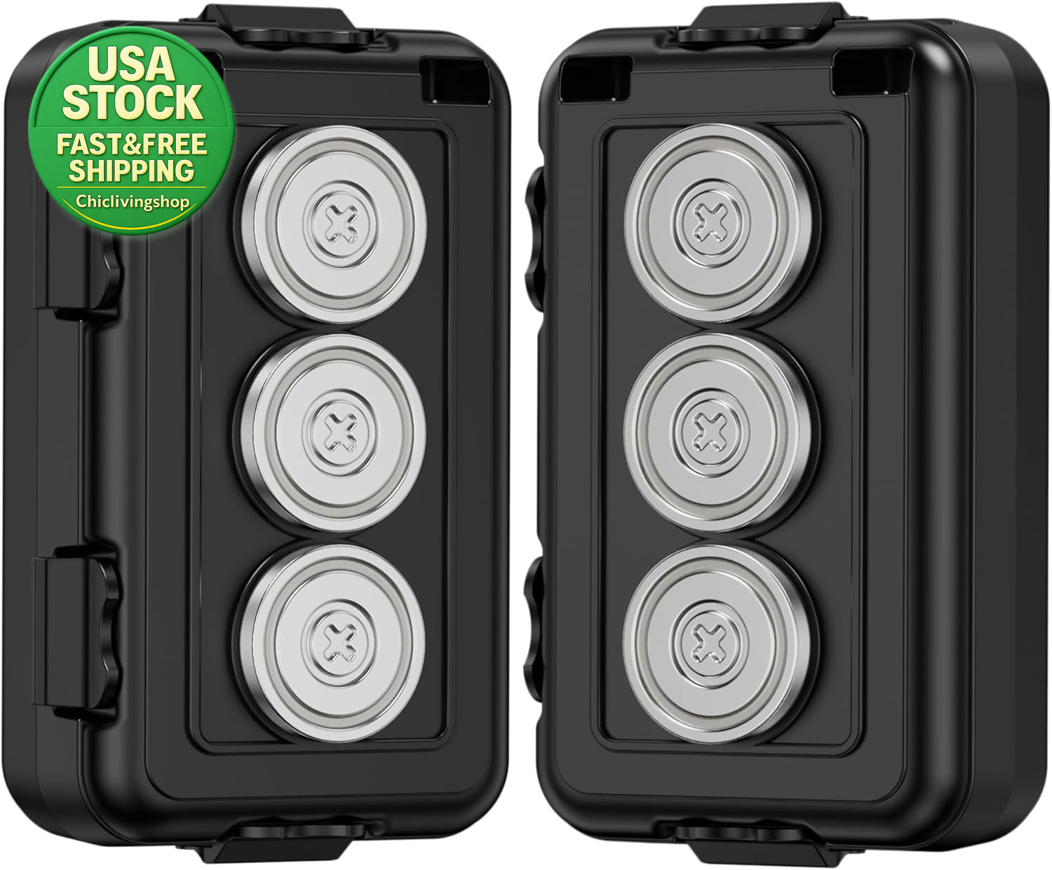 Magnetic Key Box 2Pack Waterproof Key Holder under Car Storage Secure Magnet