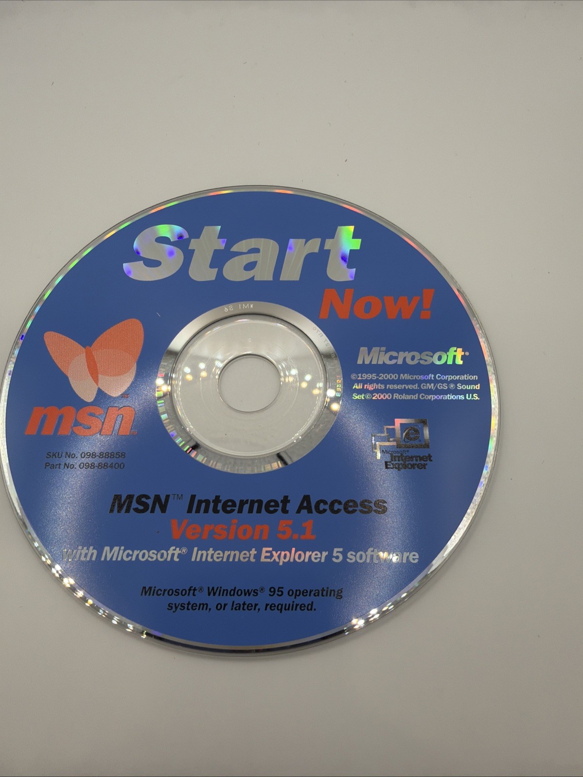 MSN Start Now! MSN Internet Access Version 5.1 Microsoft Disc Only Free Shipping