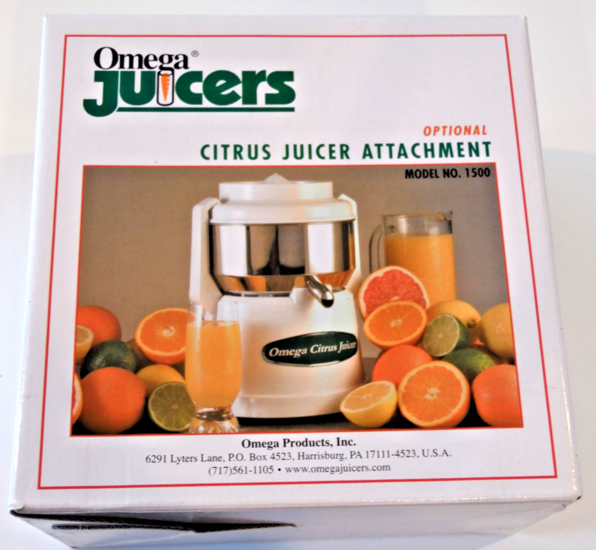 Omega Optional Citrus Juicer ATTACHMENT Model No. 1500 for Oranges - New in Box