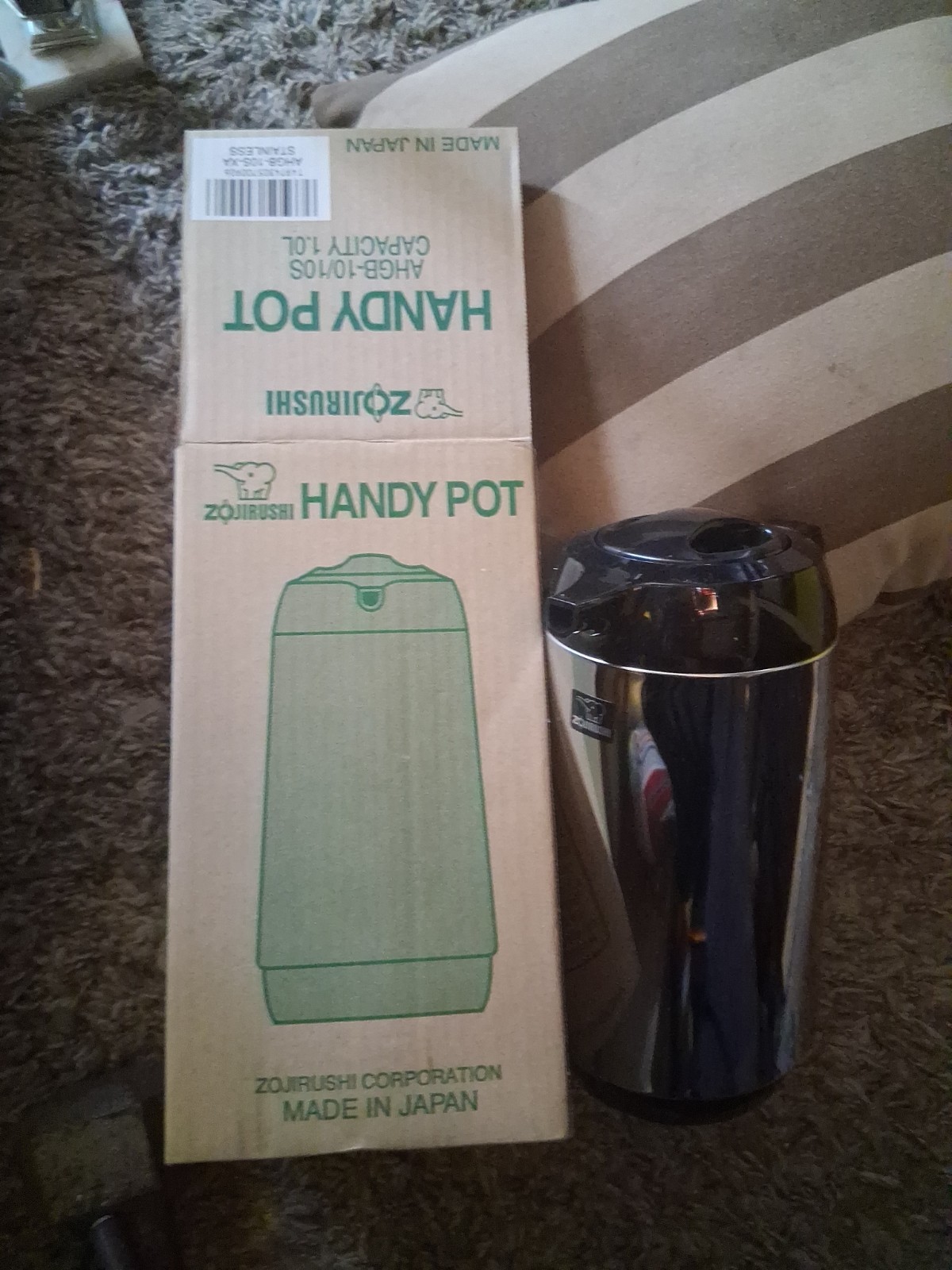 [RARE] ZOJIRUSHI Handy Pot Stainless Steel 1.0L- 100 C Coffee Hot Thermos