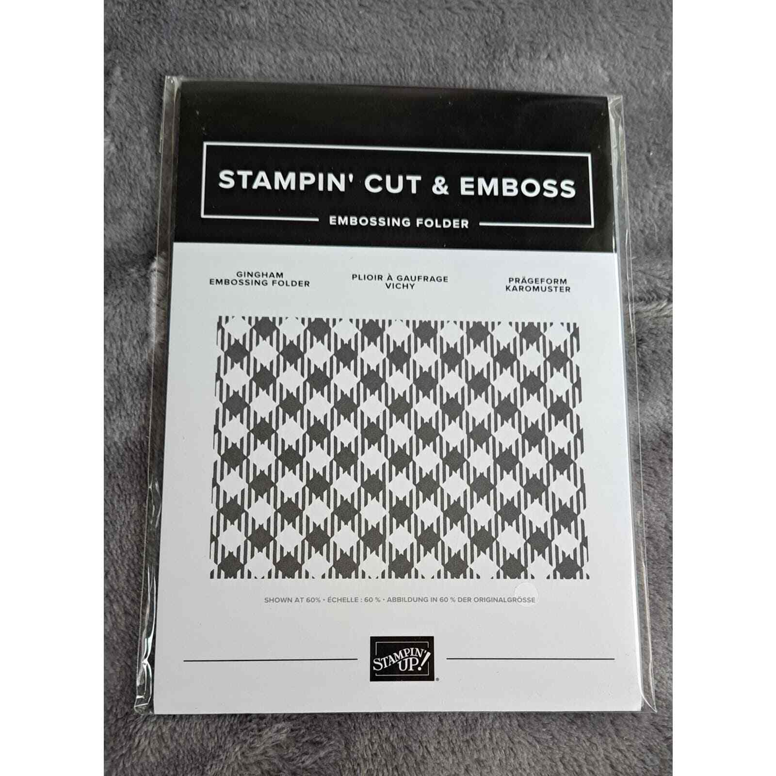 Stampin Up! RETIRED Gingham- 3D Embossing folder- med, big shot, sizzix,