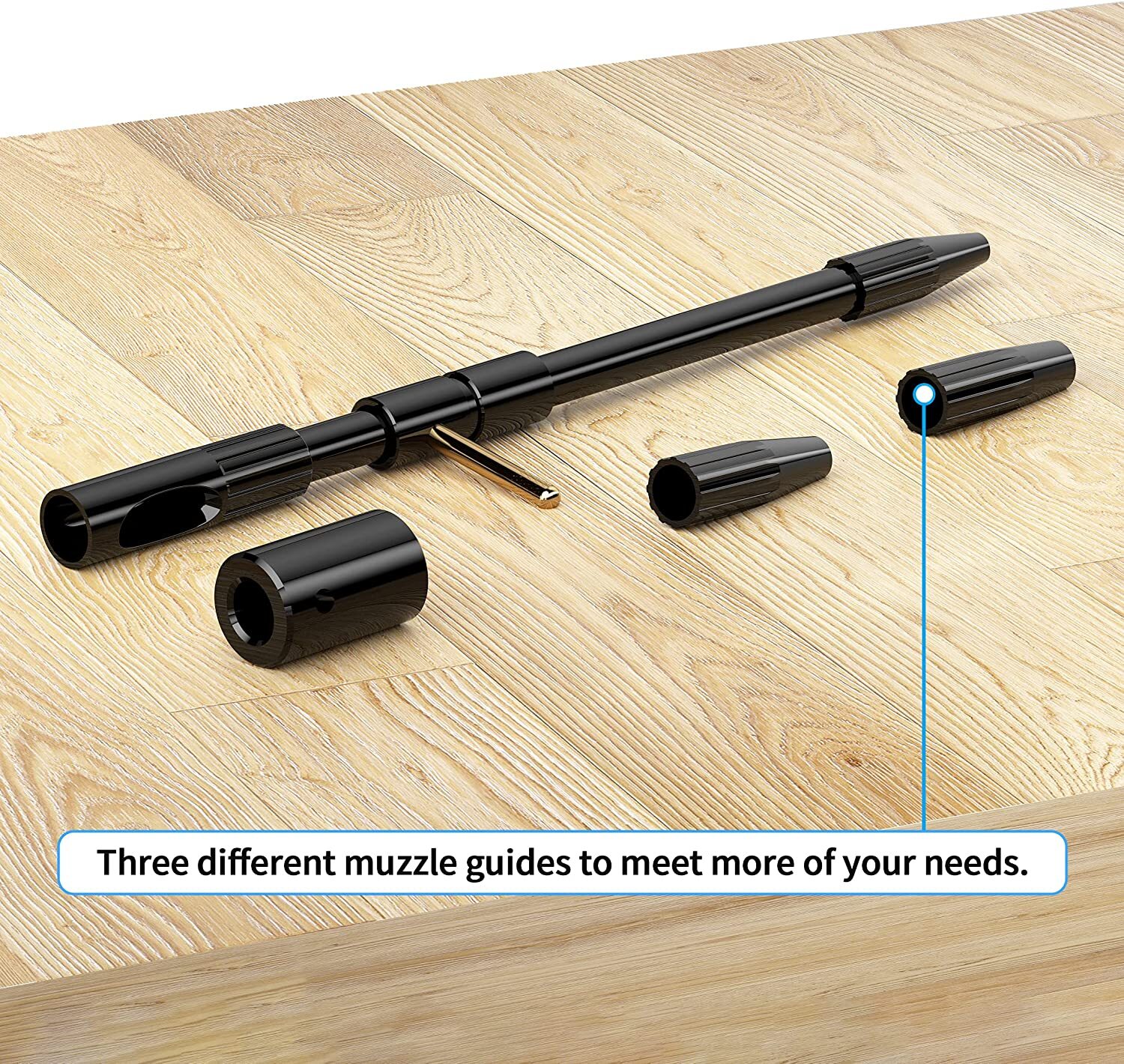 Bore Guides Kit with 3 Muzzle Guides for Firearm Cleaning, Universal Bore Guides