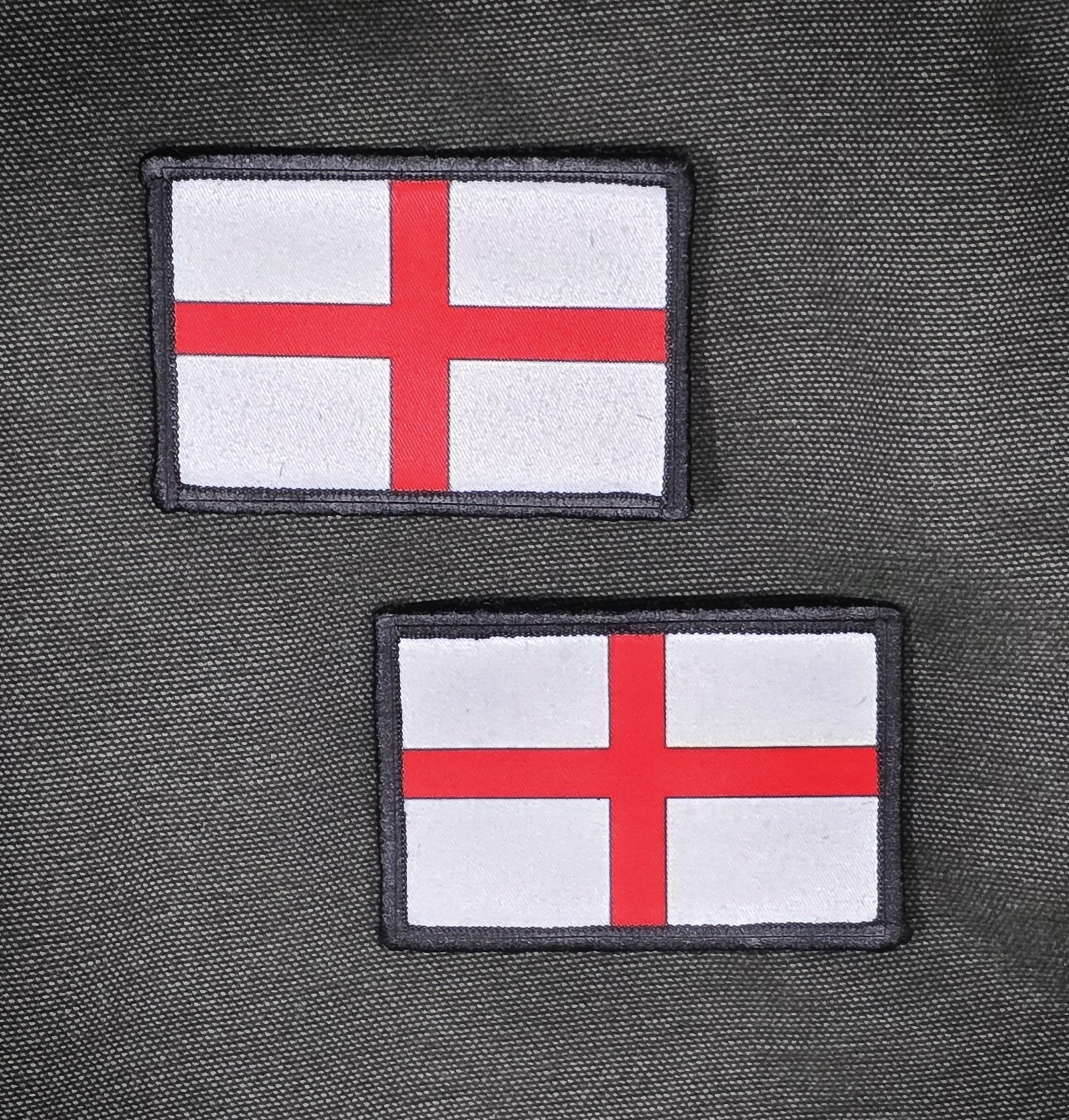 St. George Cross English Flag 2x3 Tactical hook Military Morale Patch 2 Pack
