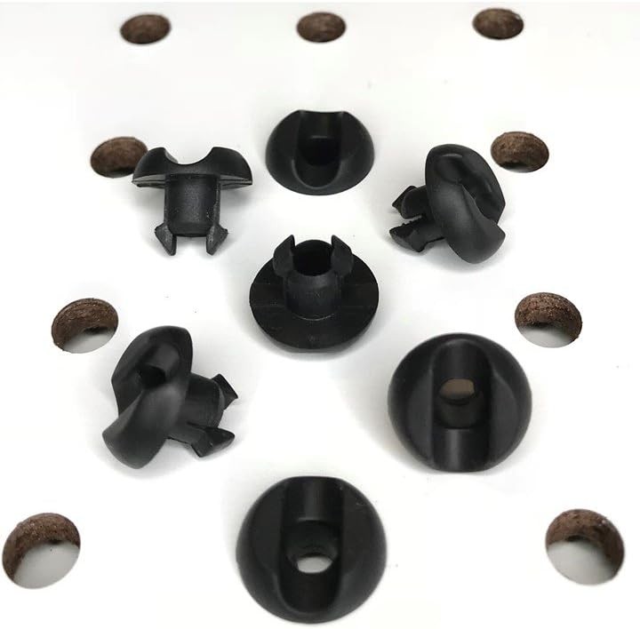 Pegboard Peg Locks 50PCS (1/4 inch, Black) 1/4 Inch, Black