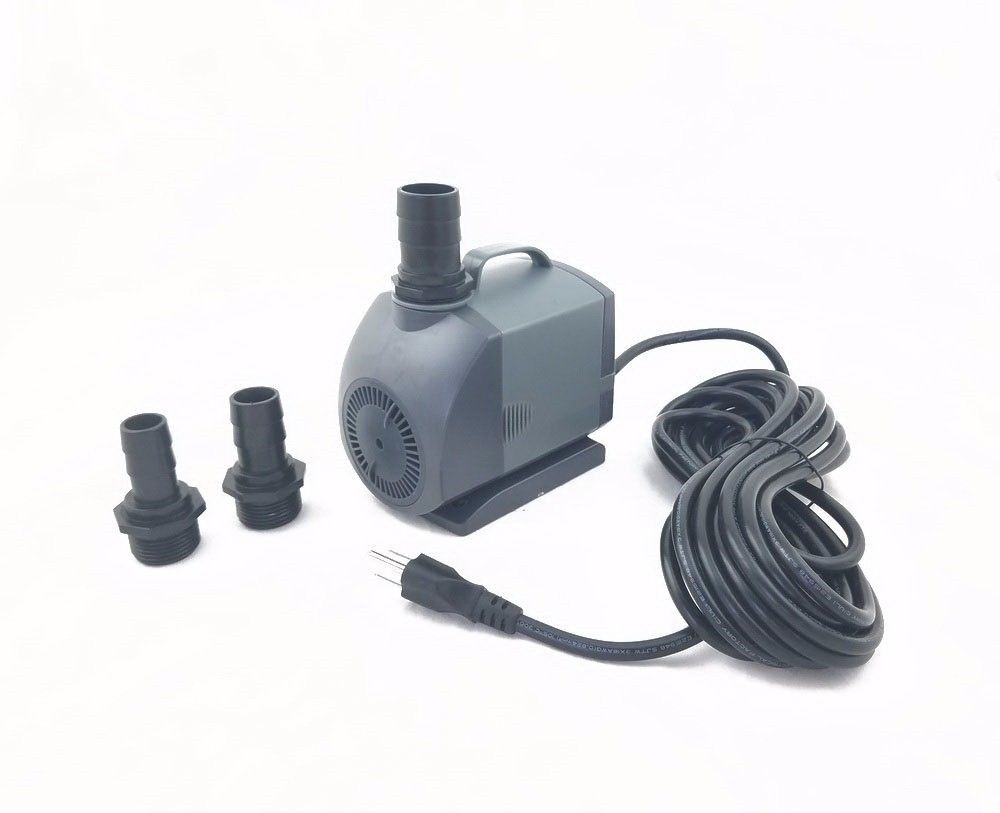 1200GPH Submersible Fountain Waterfall Water Pump w/ Grounded US 3-prong AC Plug
