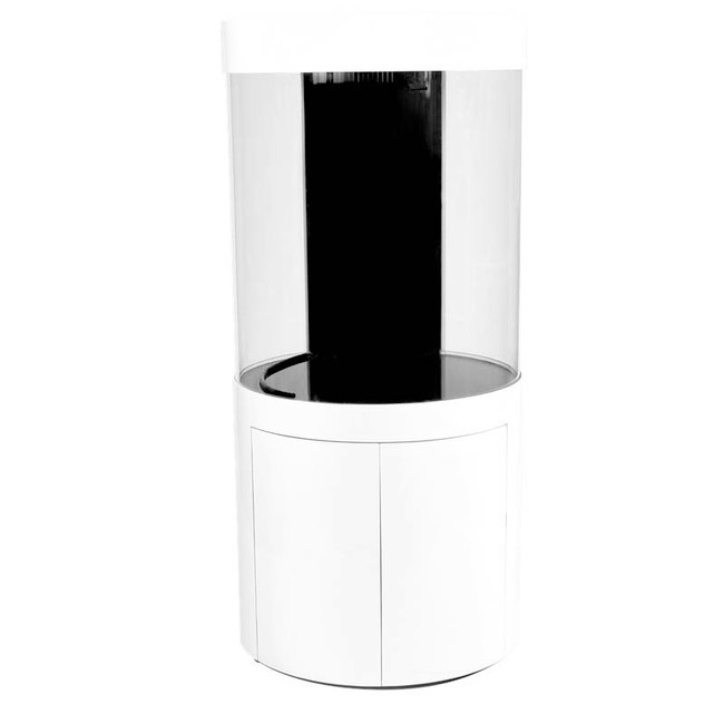 Pro Cylinder 125 Acrylic Aquarium w/ WHITE Stand - Pro Clear Aquatic Systems