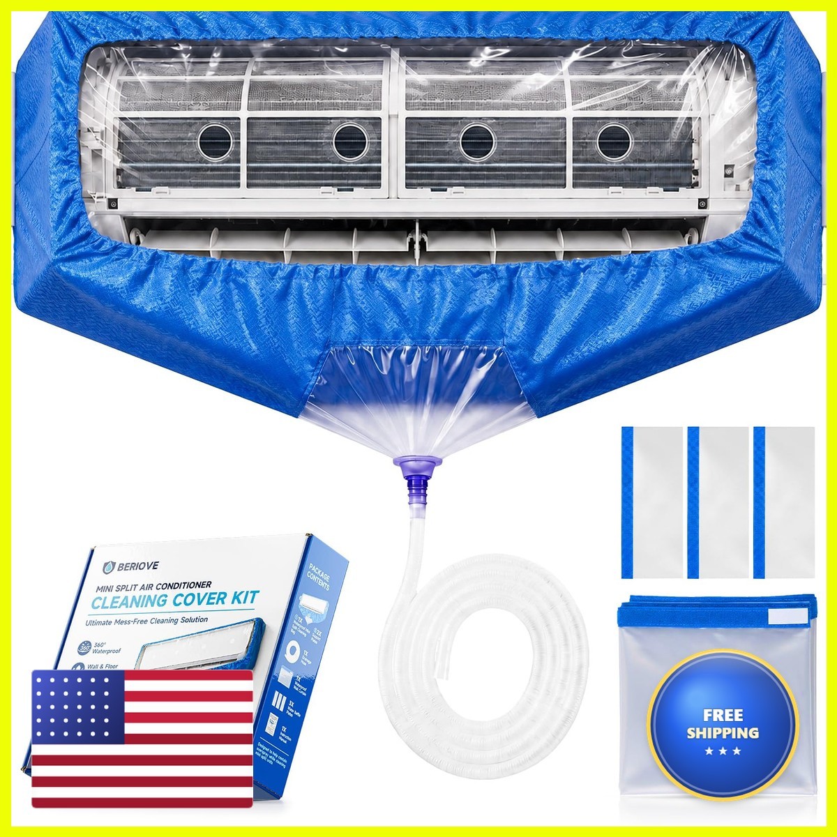BERIOVE Mini Split Bib Kit 27-40 In Air Conditioner Cleaning QJTZ-01-02