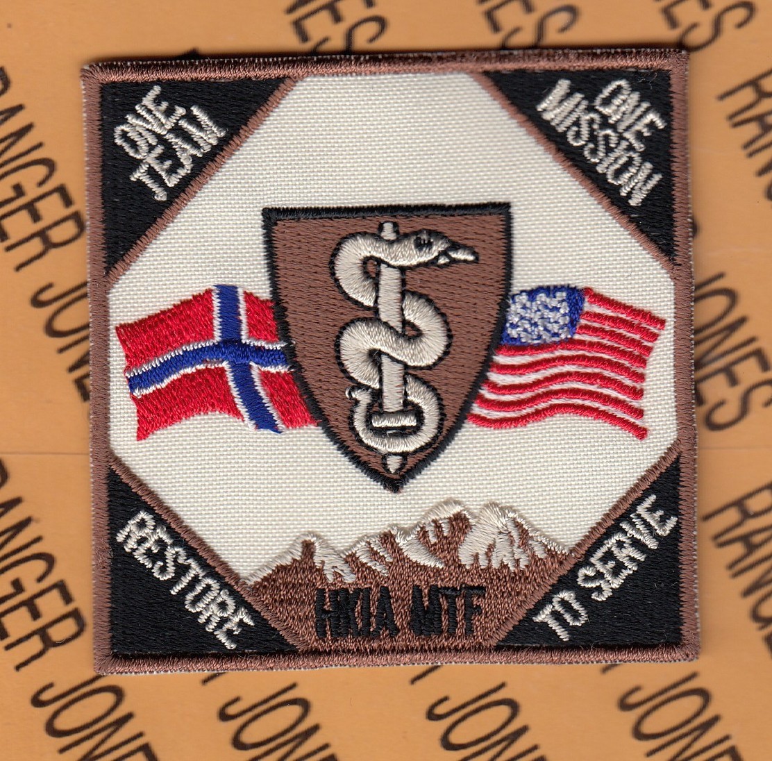 US Army Norway Operation Allies Refuge Hamid Karzai Inter Airport ~3" patch c/e
