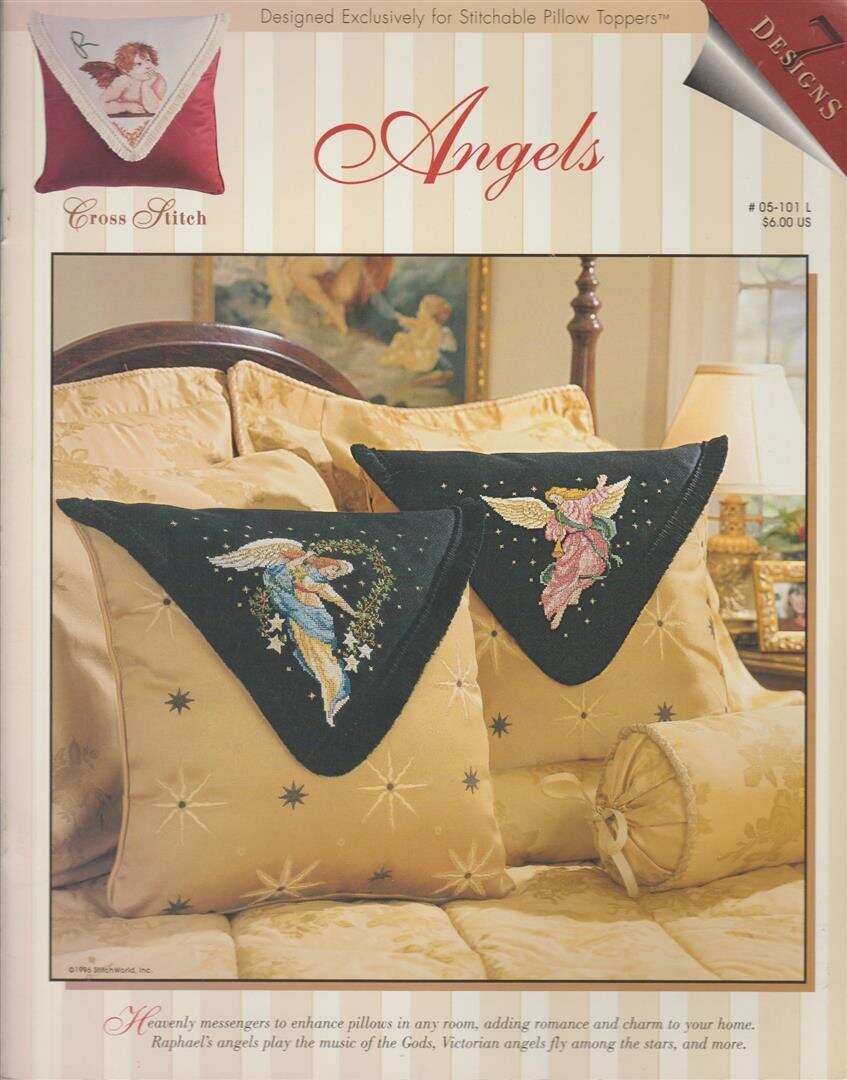 CROSS STITCH ANGELS CHARTS FOR STITCHABLE PILLOW TOPPERS