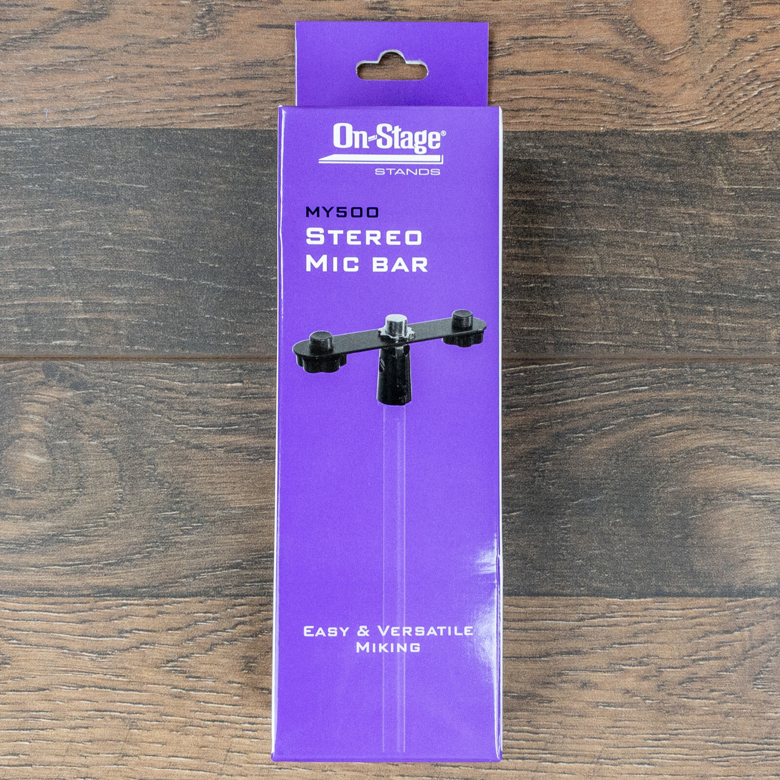 On-Stage MY500 Stereo Mic Bar Microphone Mount Holds Up To 3 Mics At Once