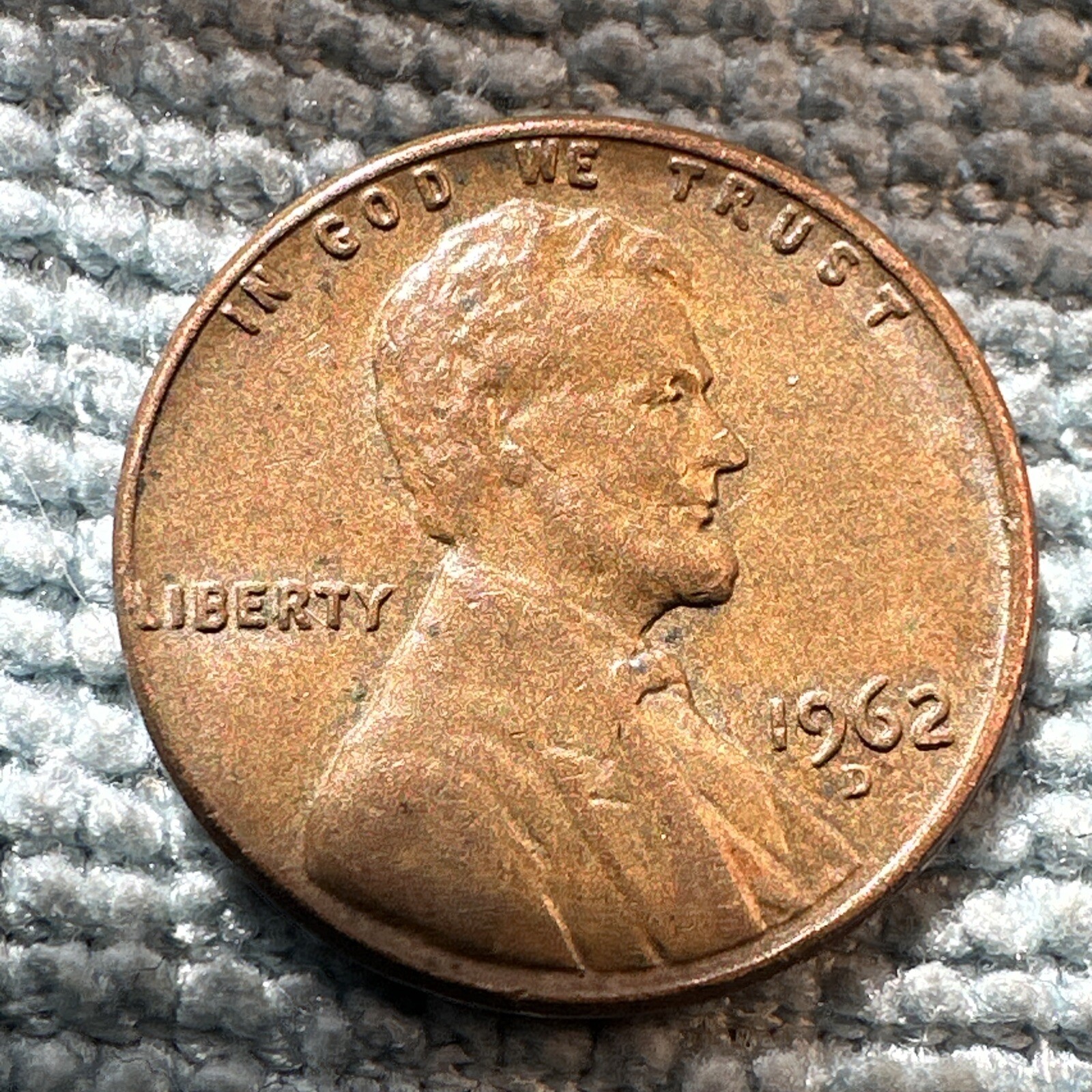1962 D Spiked Head  ERROR LINCOLN MEMORIAL CENT PENNY COIN COPPER Die Crack