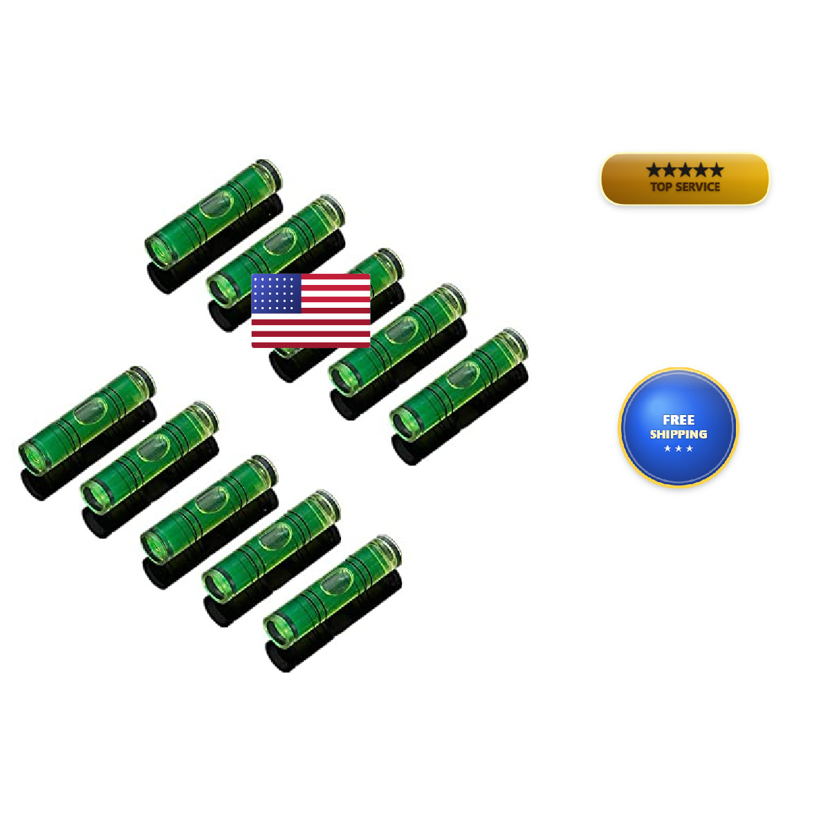Ddrauy 10 Pack Mini Spirit Level - Tube Vial Frame