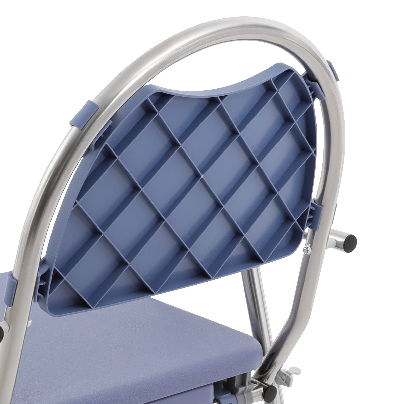 Toilet Chair With Padded Seat Plate And Toilet Bucket, Foldable Toilet ChairBlue