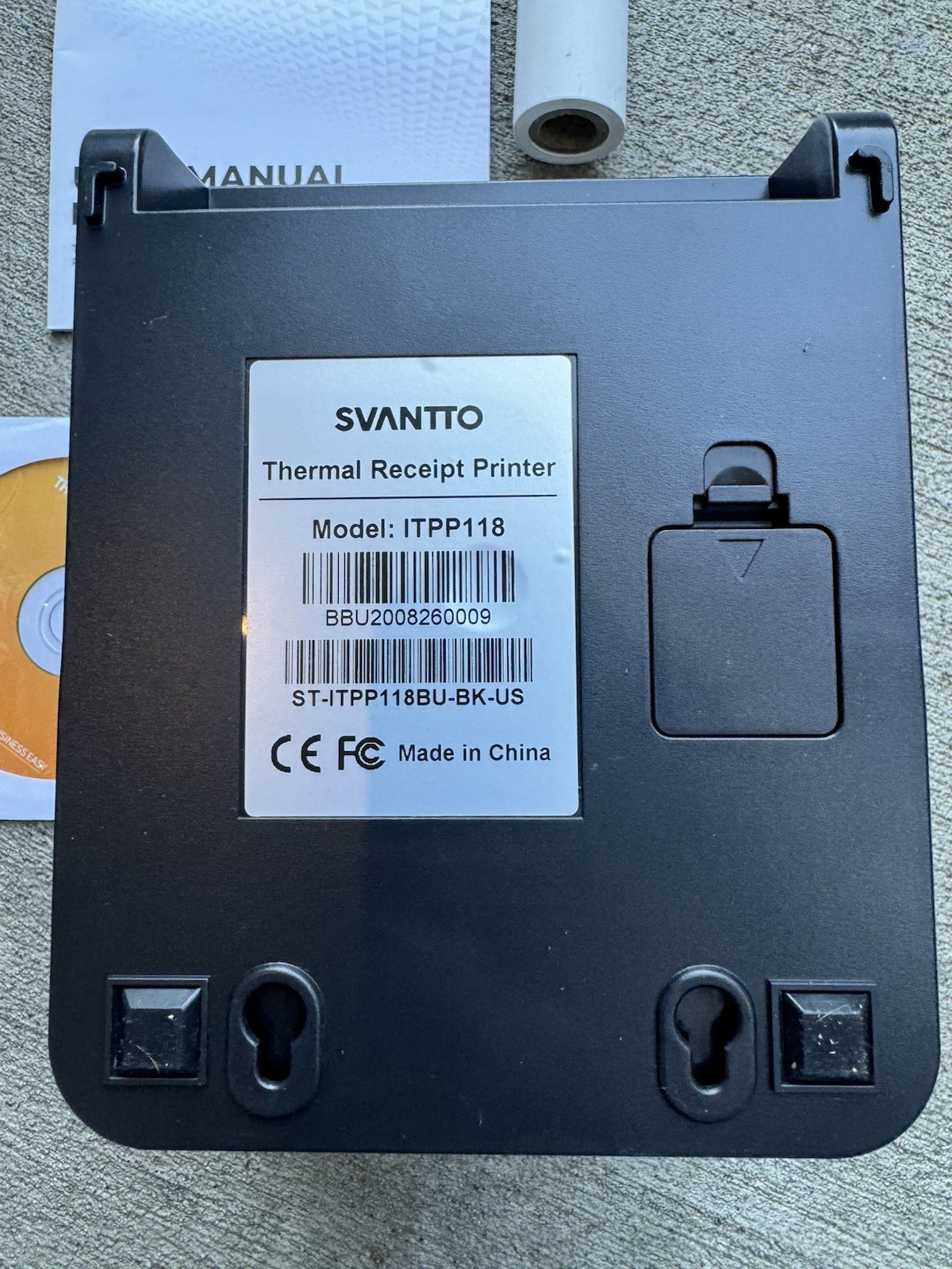 SVANTTO Thermal Receipt Bluetooth Printer Model ITPP118 Black, New