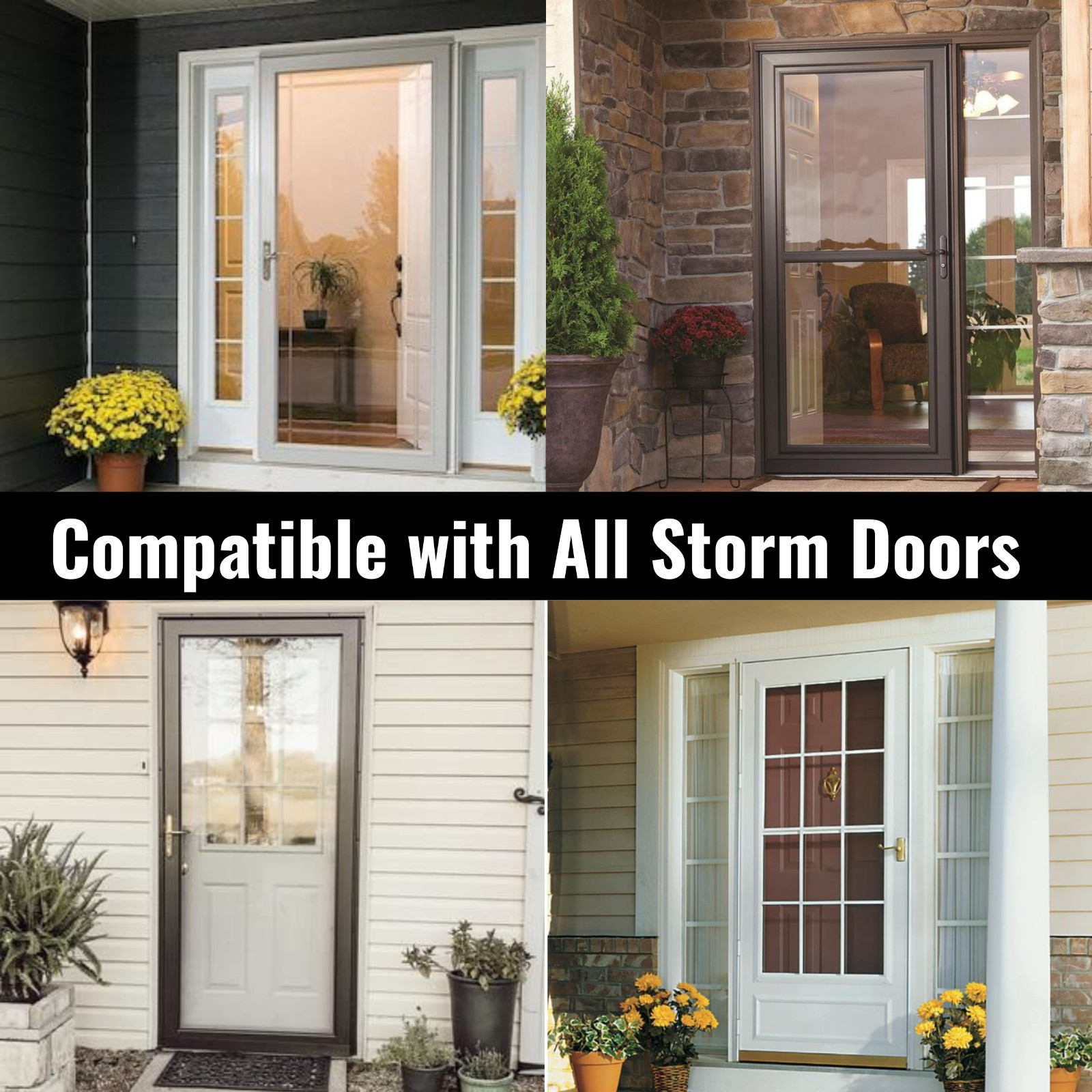 KC Hardware Storm 1-3/4” x 3" U Storm Door Sweep Replacement Bottom Sweep White