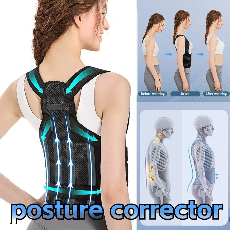 Back Brace Posture Corrector Women Men Shoulder Straightener Adjustable Support