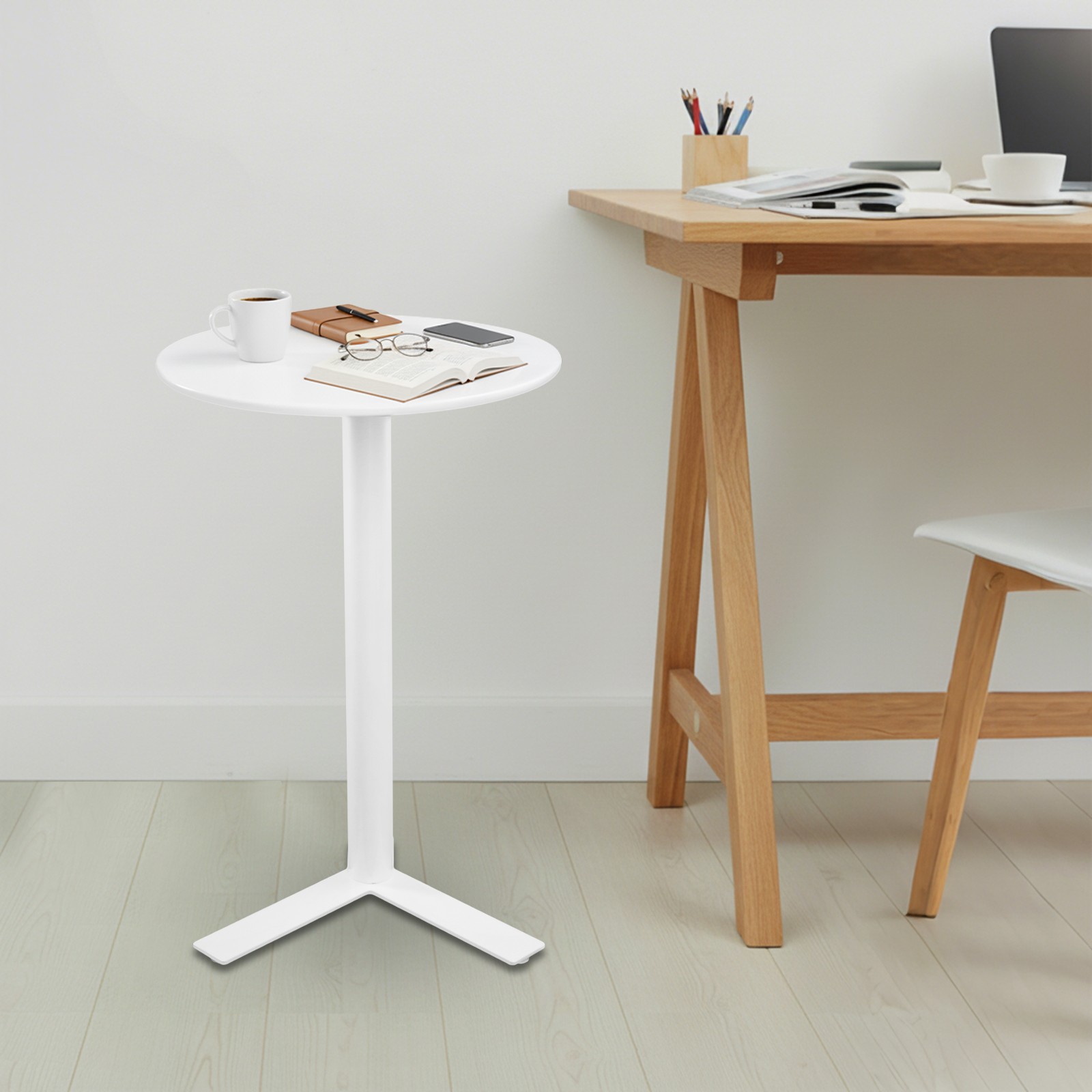 Modern Side Table Iron Side Table Y-shaped Iron Side Table for Bedrooms Hallways