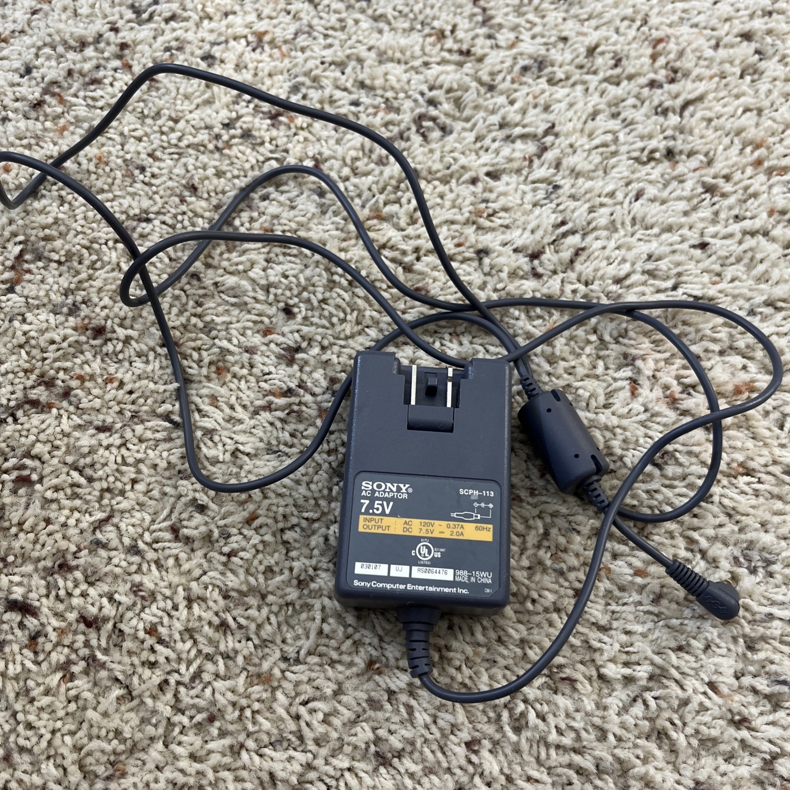 Slim PS1/PS2 PlayStation AC Adapter Power Cord