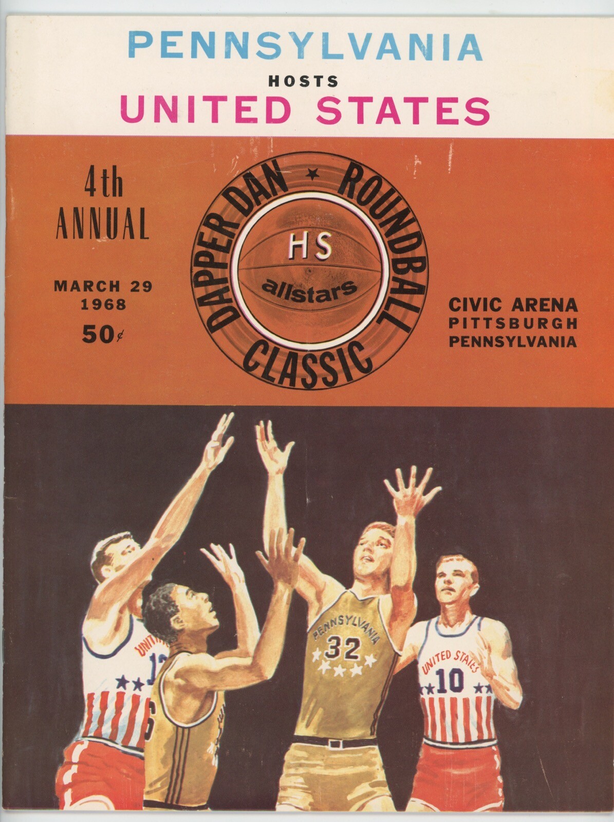 March 1968 Dapper Dan • Roundball Classic Program • High School All-Stars