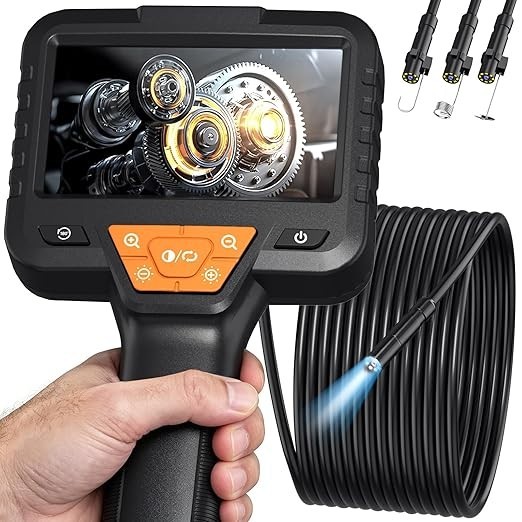 Industrial Endoscope Camera 1080P HD 4.3'' Screen Borescope Inspection Camera US