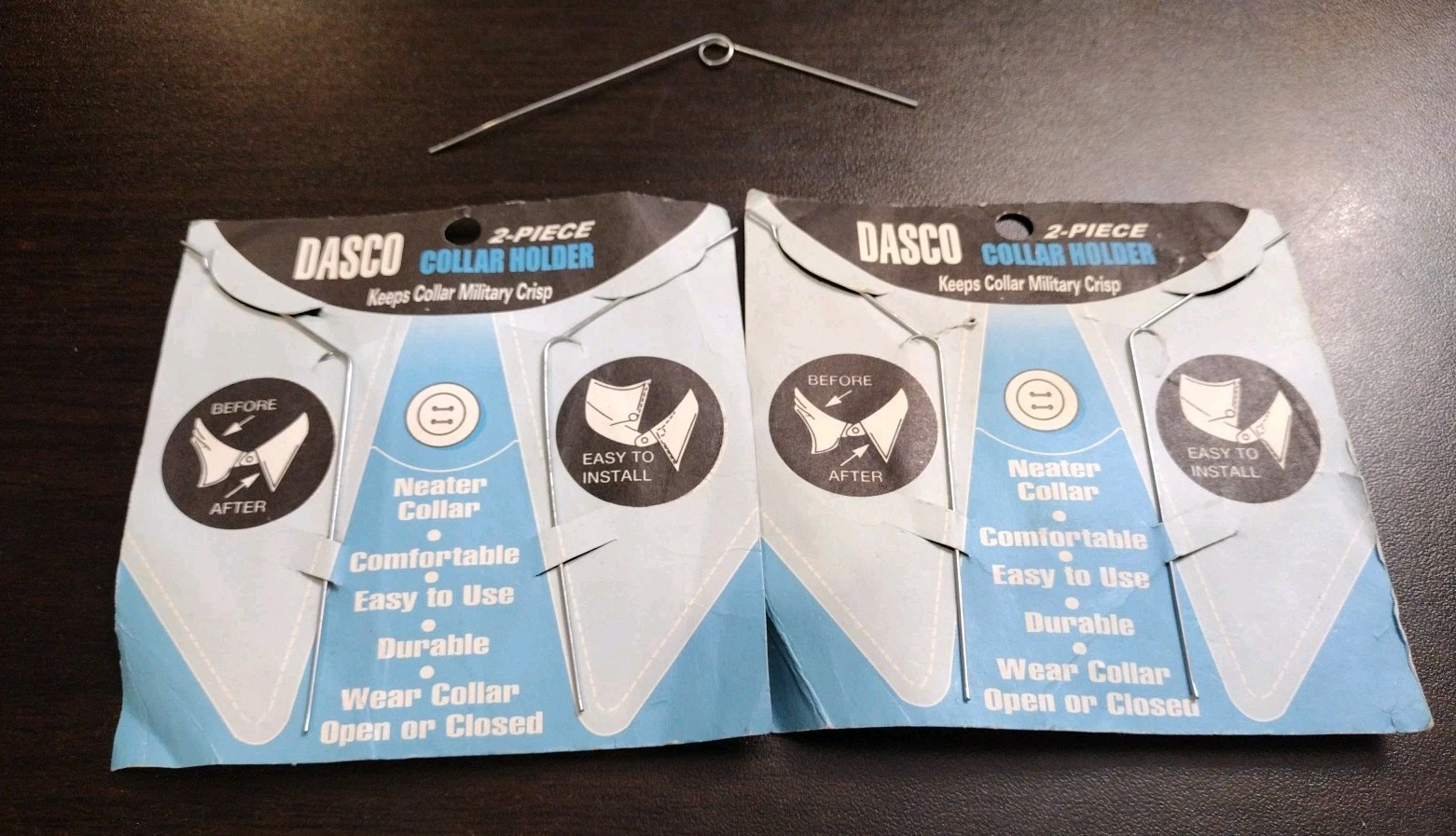 Dasco 2-Piece Collar Holder Military Issued Keeps Collar Military Crisp 2 Sets+