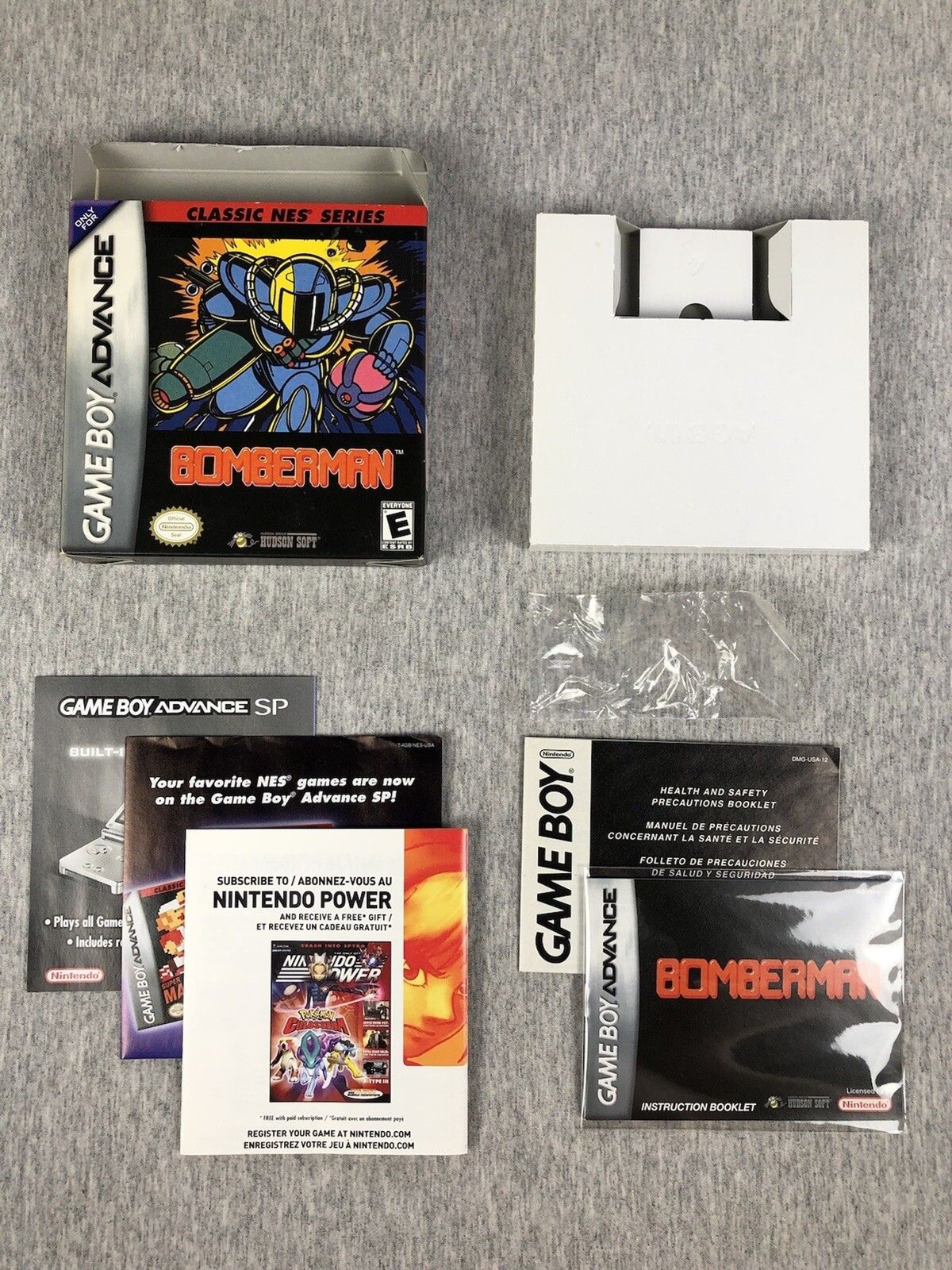 Bomberman Classic NES Series - GBA - Box Manual Inserts Only - Good - SAFE SHIP!