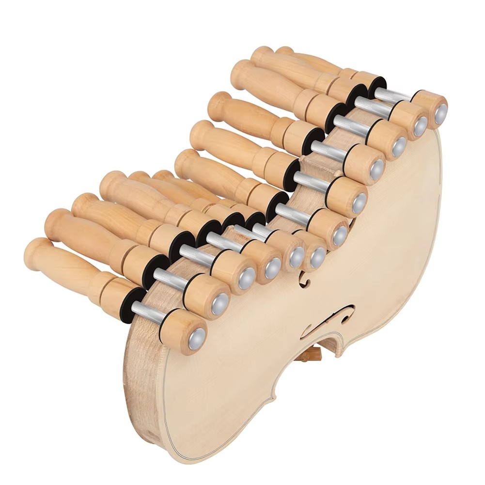 Pack of 10 Plain Root Violin Clips, Solid Wood Clips, Top and Back 3661