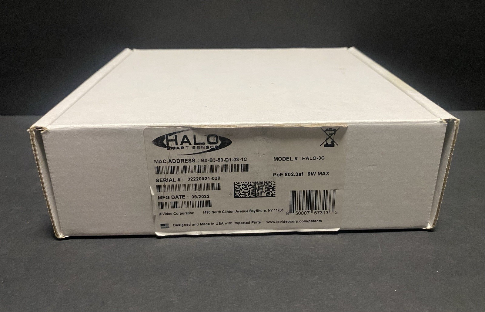 HALO Smart Sensor Model Halo 3C 9W Max New In Box/Open Box