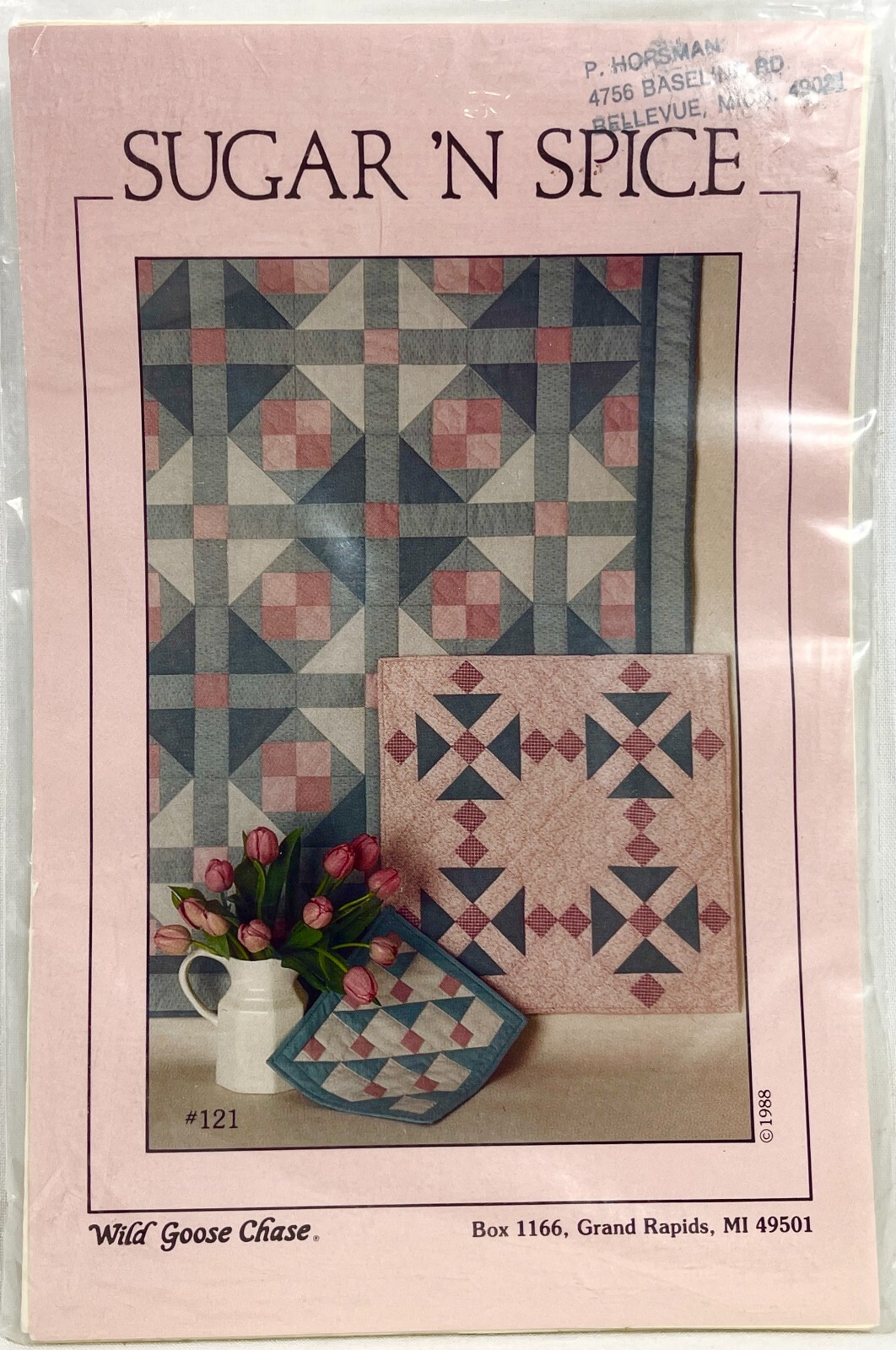 NEW 1988 Wild Goose Chase Sugar 'N Spice 121 Quilt Pattern Multi-Size Vntg 13471