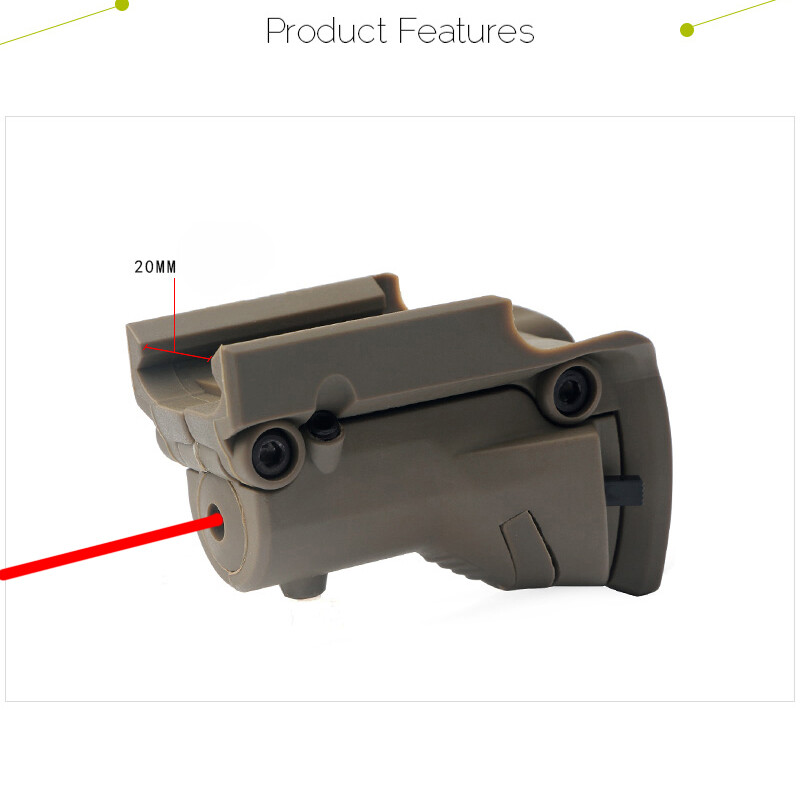 Red Laser Sight Scope Red Dot Sight For Glock Pistol with Lateral Grooves HOT