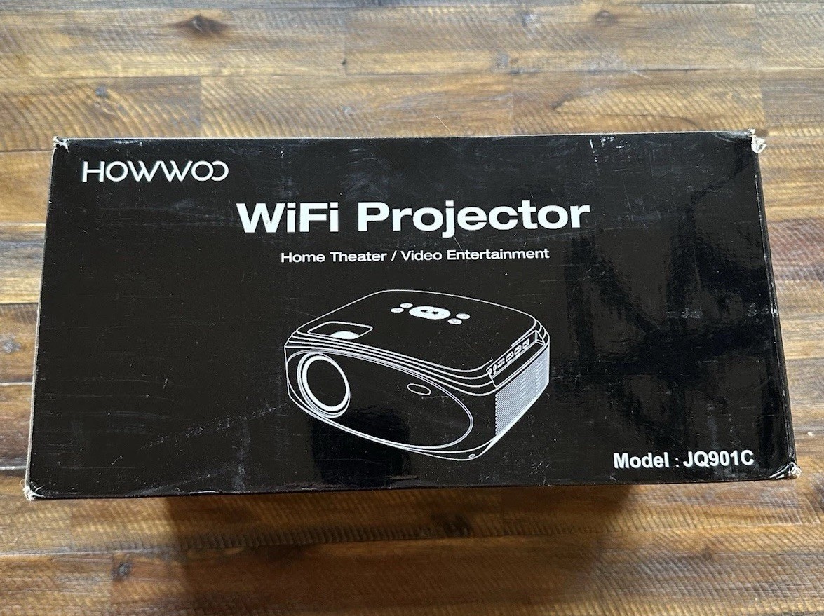 Howwoo WiFi & Bluetooth Projector Home Theater - JQ901C - Open Box