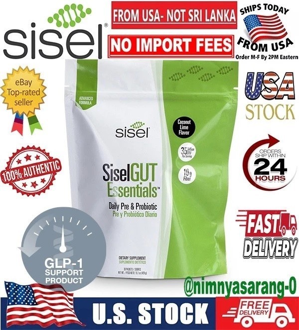 SiselGUT Essentials Daily Pre & Probiotic 35B CFU 30 Packets - NEW 🔥US Seller🔥
