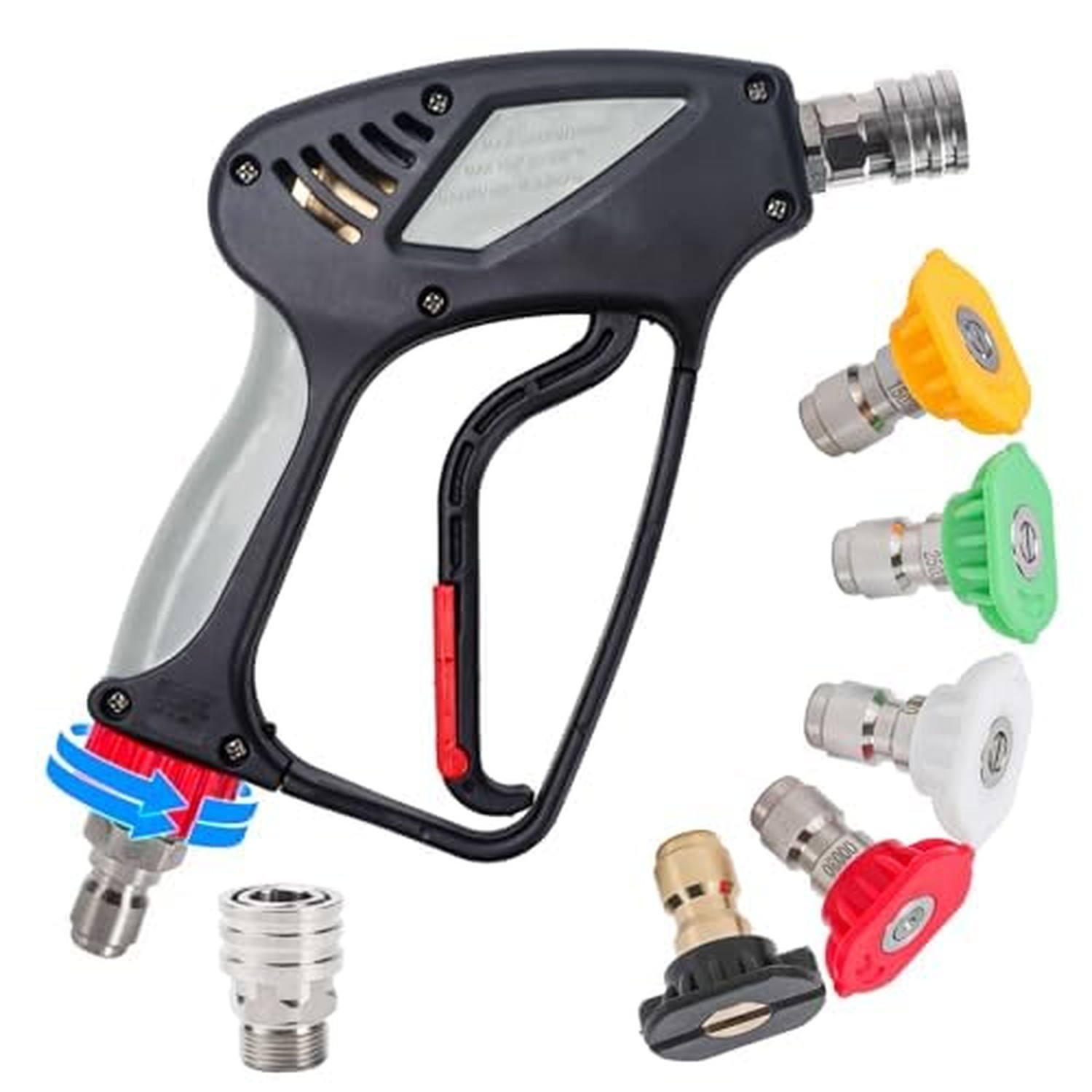 Pressure Washer Short Gun, 5000 PSI/10.5 GPM High Power Washer Spray Gun with...