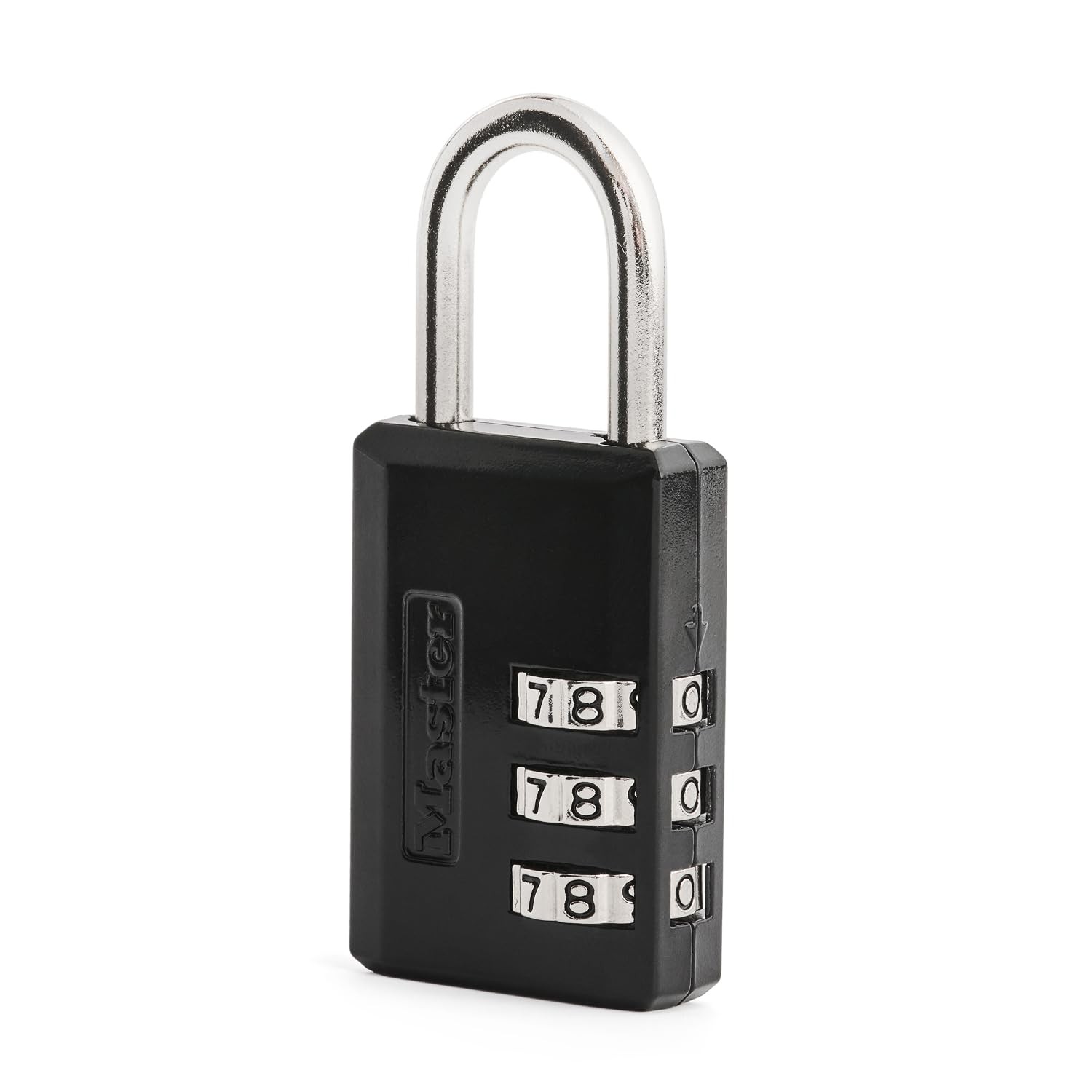 Master Lock Black Combination Padlock, Indoor Gym Locker Lock with Customizable
