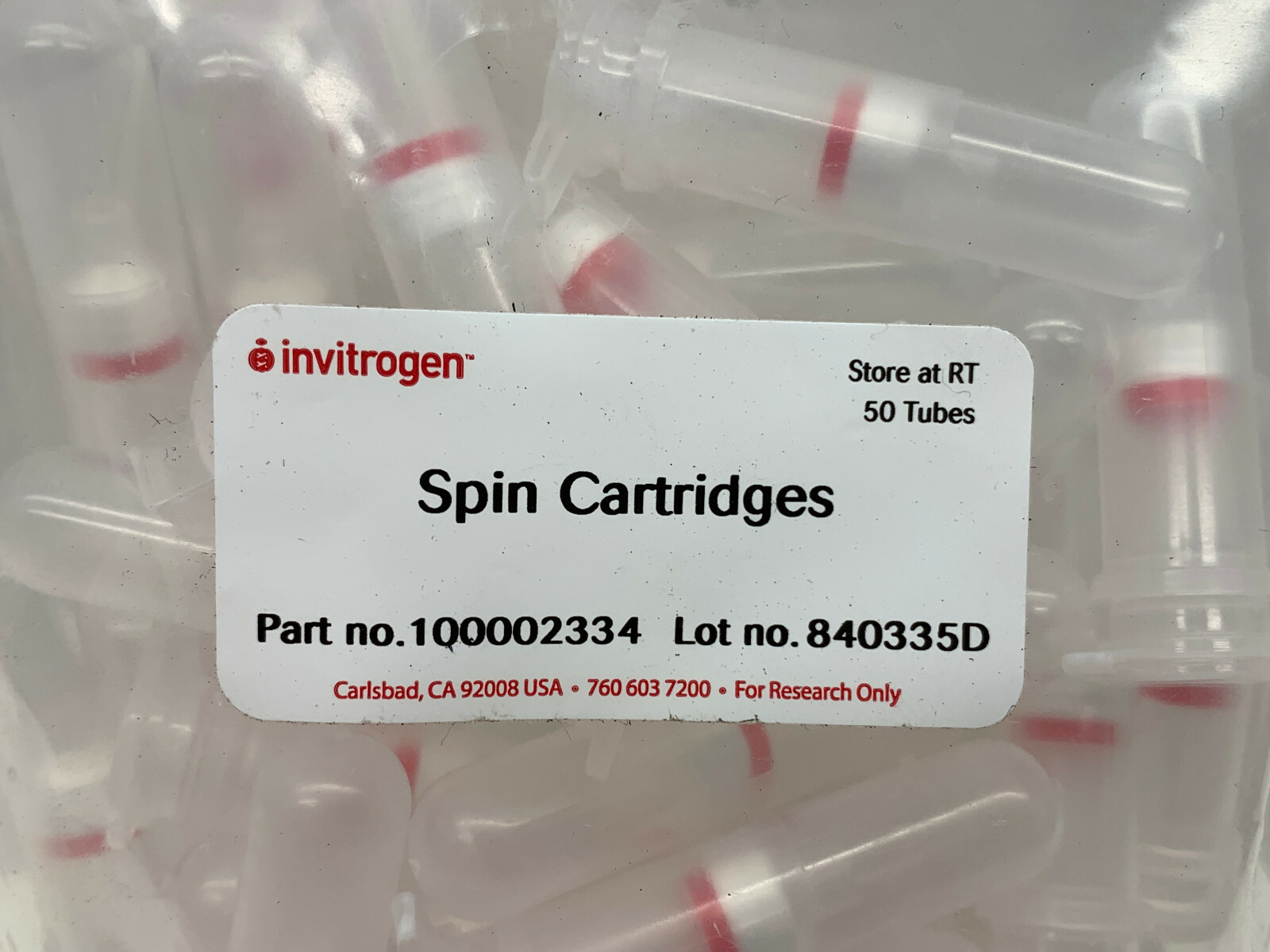 (39 Tubes) Invitrogen 100002334 Spin Cartridges