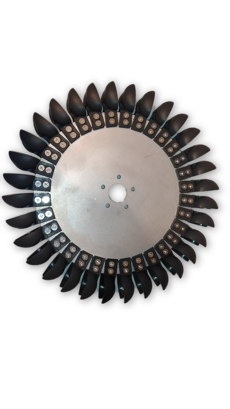 32 Spoon Pelton Wheel Turbine Kit - ALUMINUM HUB & HDPE Paddles Stainless Bolts
