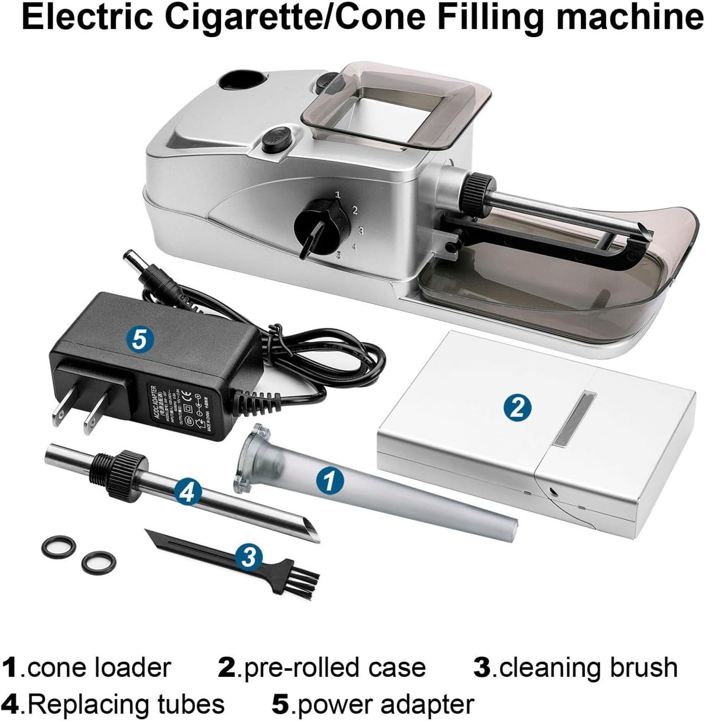 Stainless Steel Electric Cone Loader - Effortless Pre-Rolling Machine