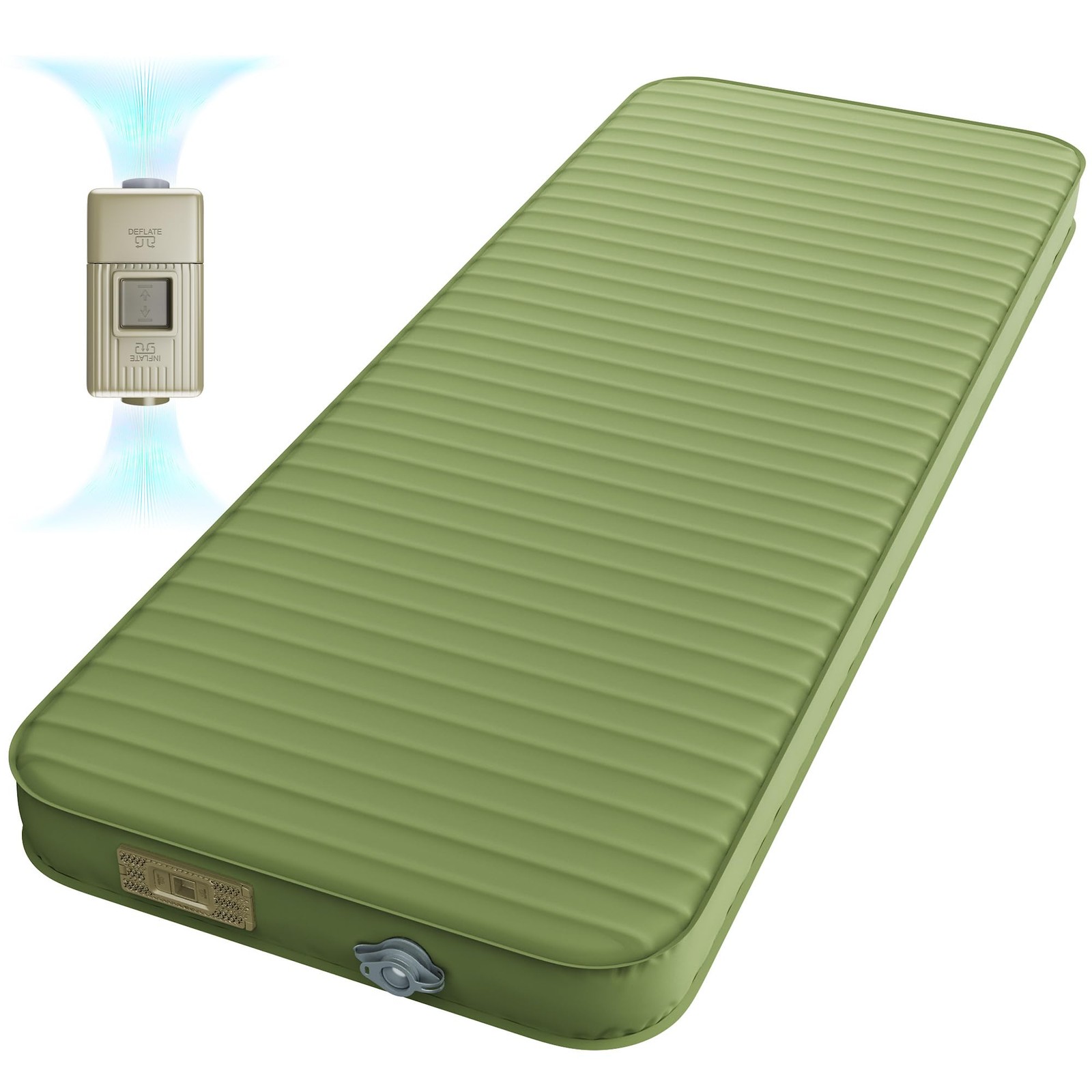 PineHike Camping Sleeping Pad, 4" Ultra-Thick Memory Foam Single, Green