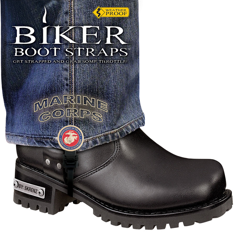 4" Marine Corps Biker Boot Straps