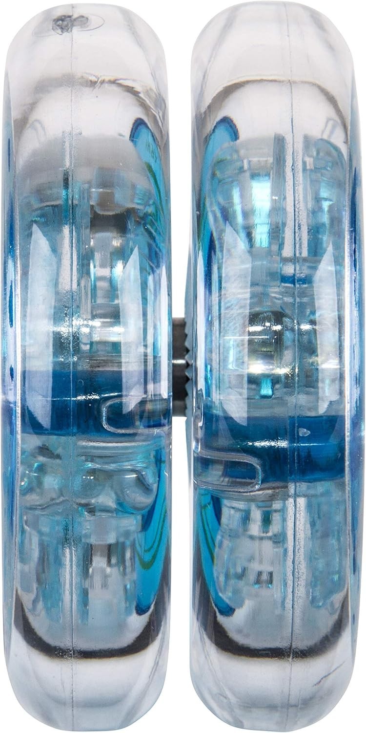 Intermediate Level Pulse Yo-Yo with LED Lights & Ball Bearing - Clear/Blue