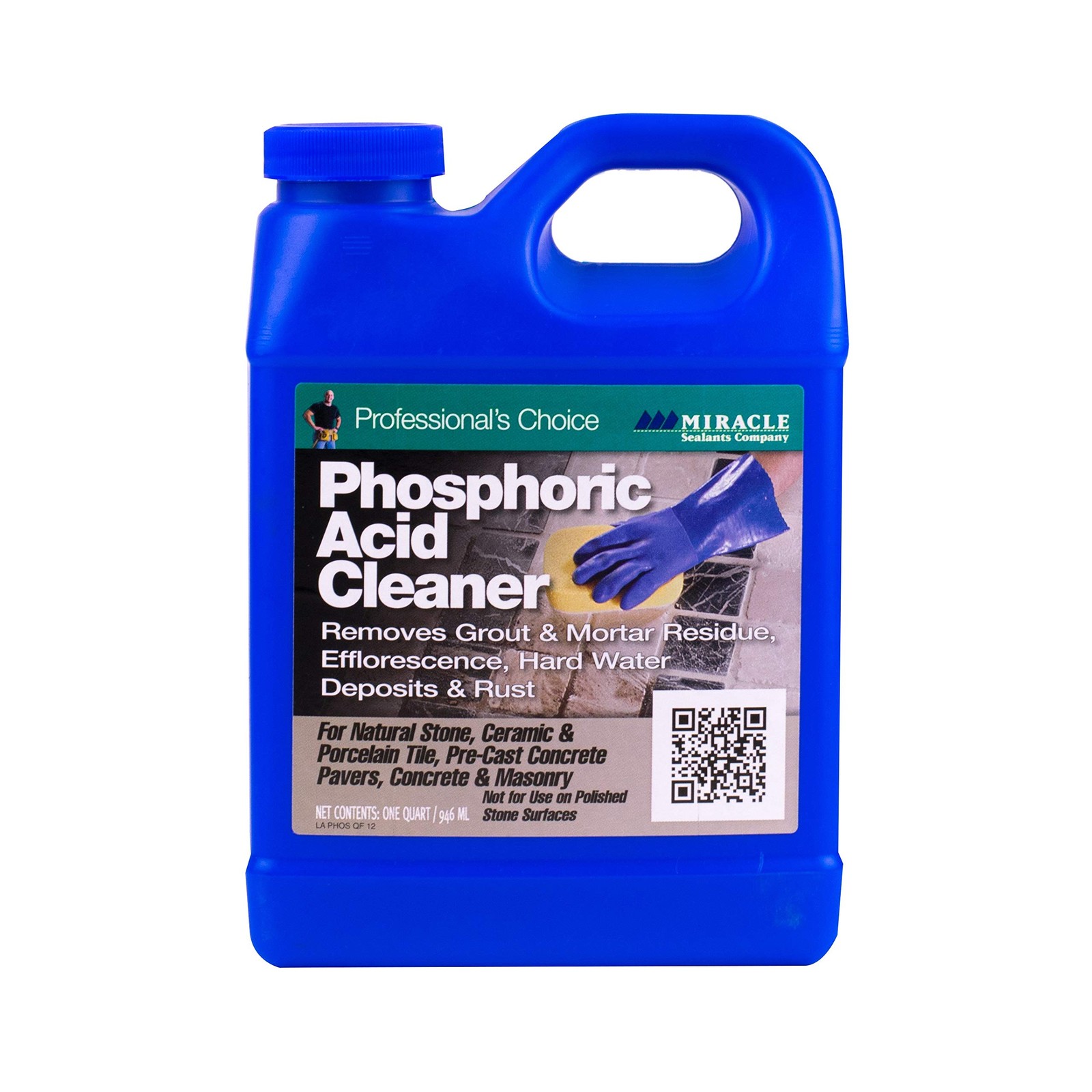 Phosphoric Acidic Cleaner for Tile, Stone, Pavers & Masonry, Grout Haze, Rust...