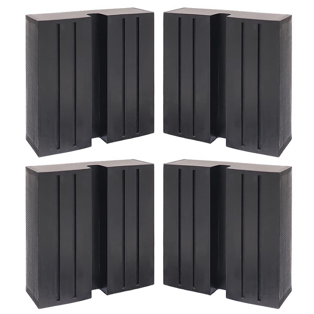 4 PCS Jack Rubber Pad Anti-Slip Rail Pinch Weld Adapter Support Block 5 Lift