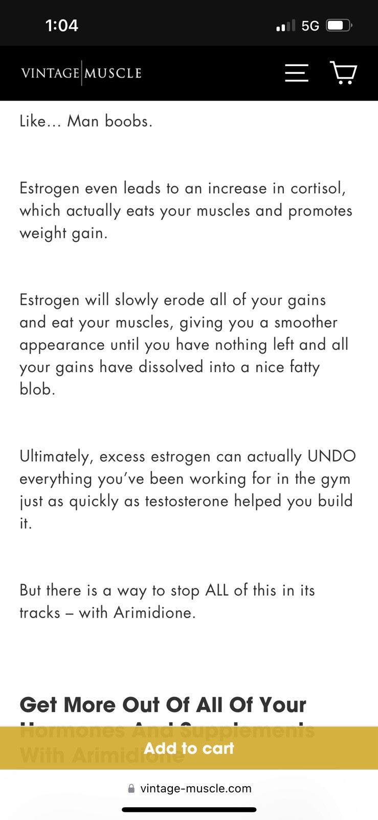 Post CycleTherapy Vial 🧪 Test Optimizer Aromatase Inhibitor By Vintage Muscle💪